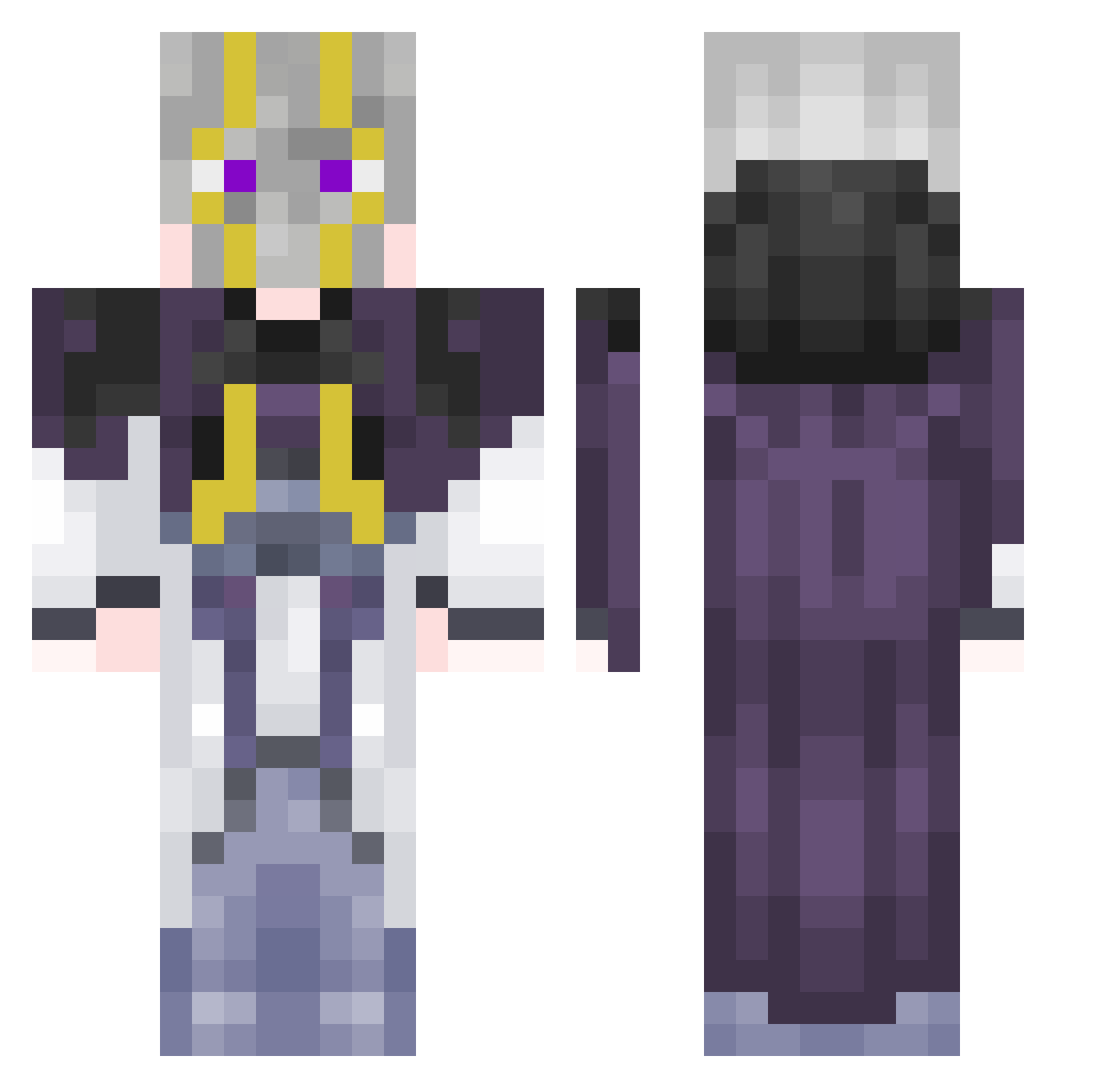 ValeriusInvictus Minecraft skin, front and back view