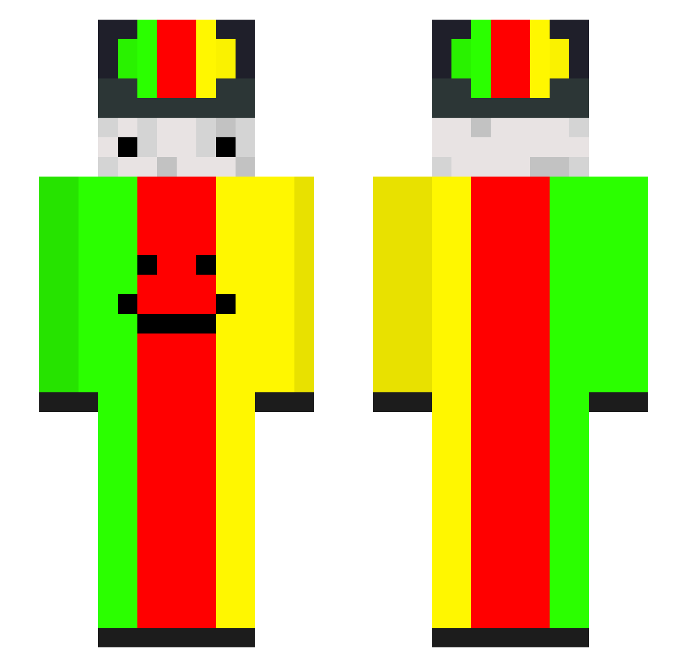 ReynaMain_ Minecraft skin, front and back view