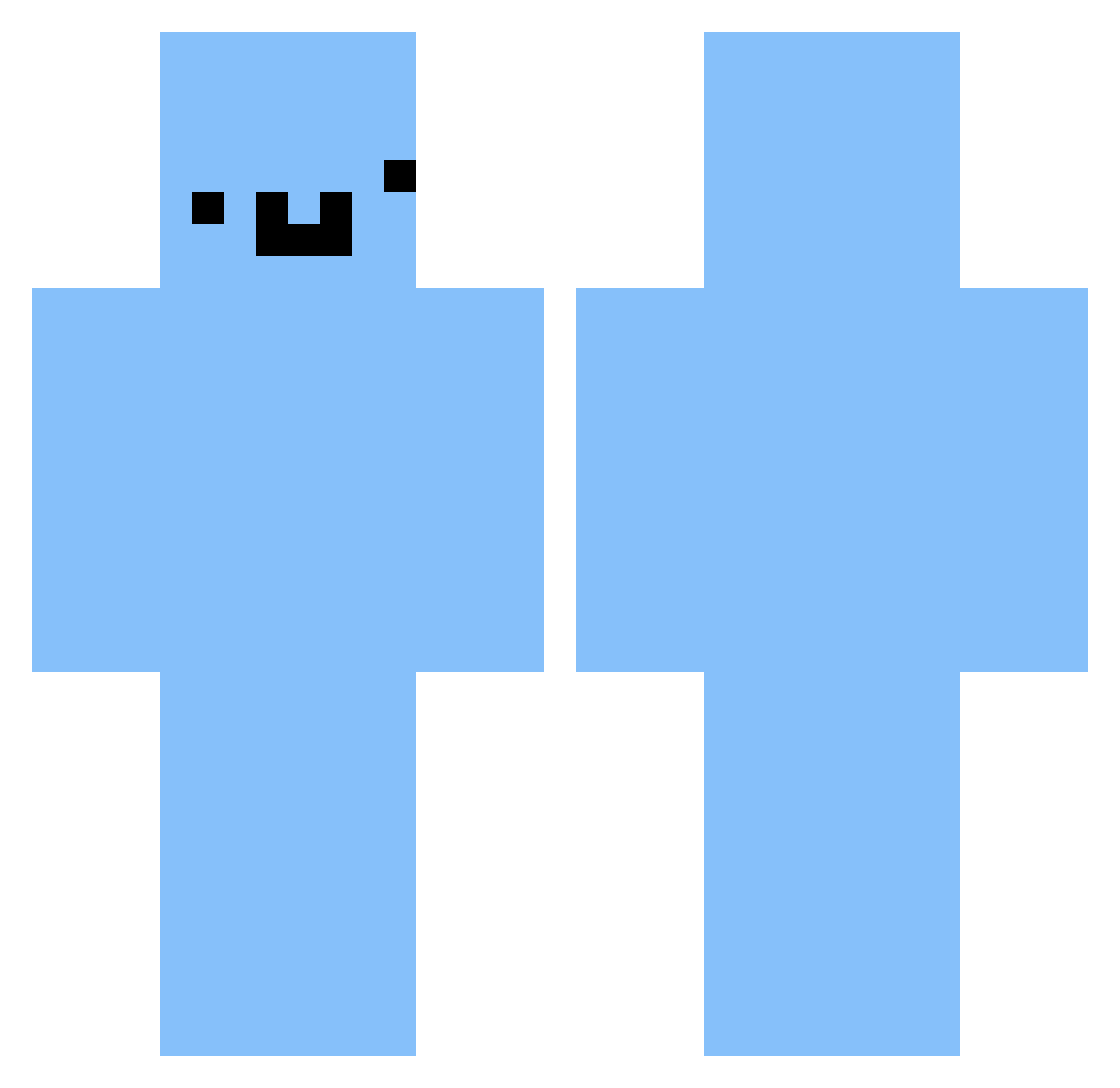 ZaaraS_ Minecraft skin, front and back view