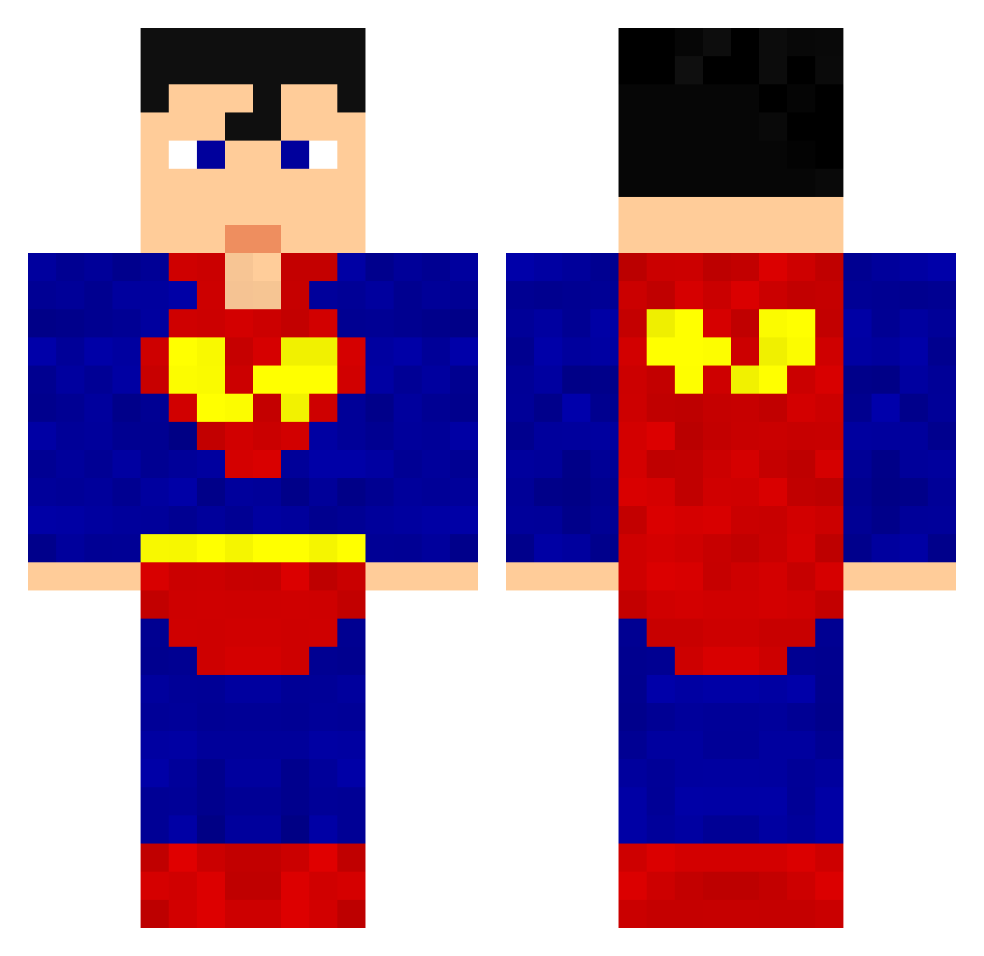 Inquired Minecraft skin, front and back view