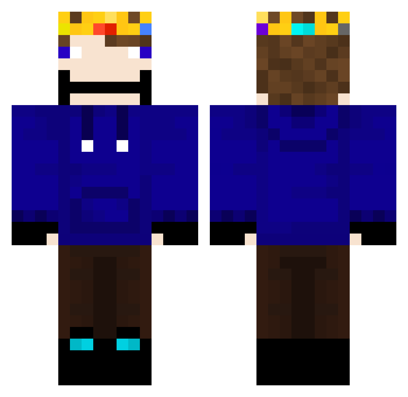 MrCheezyyy Minecraft skin, front and back view