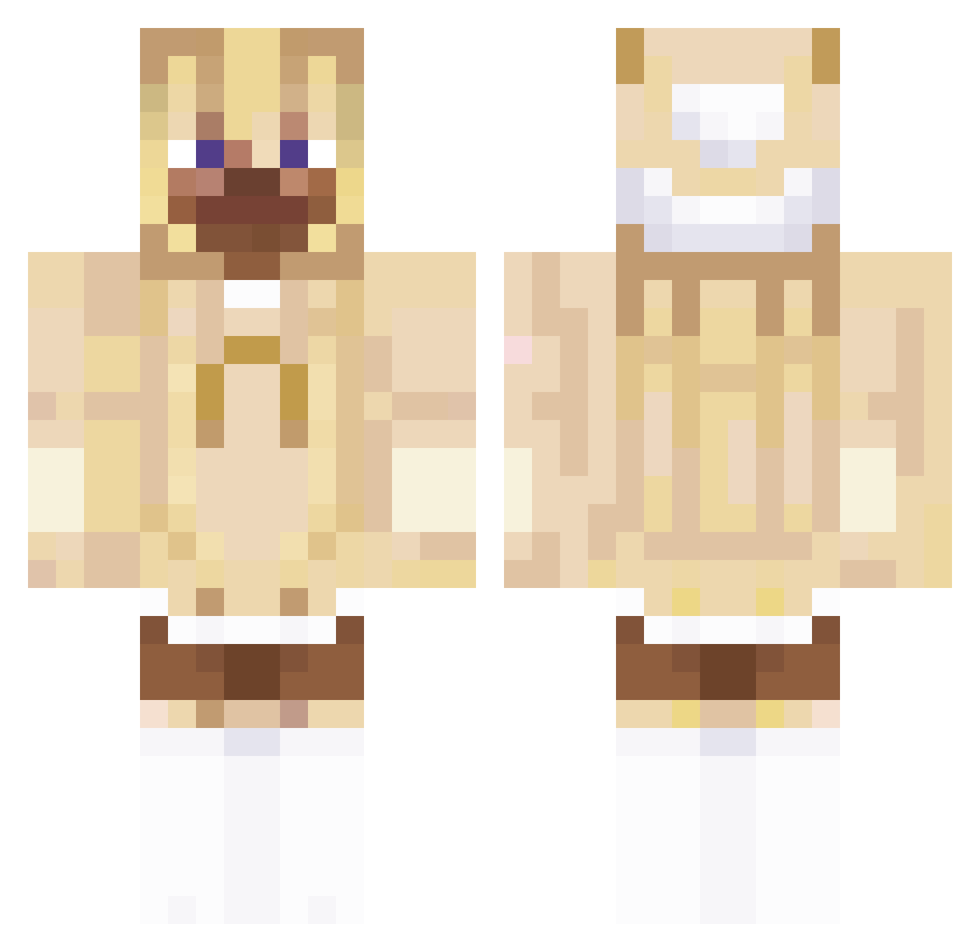 zergedez Minecraft skin, front and back view