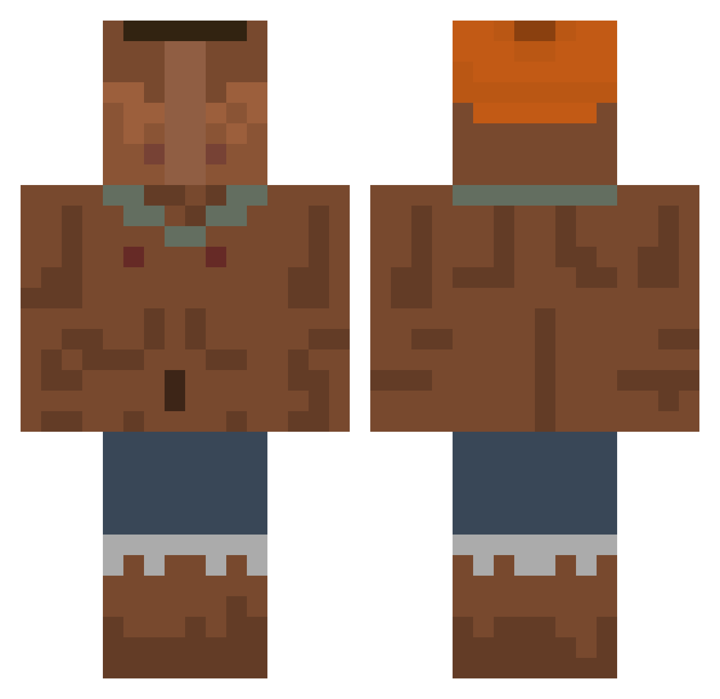 gatocanopiano Minecraft skin, front and back view