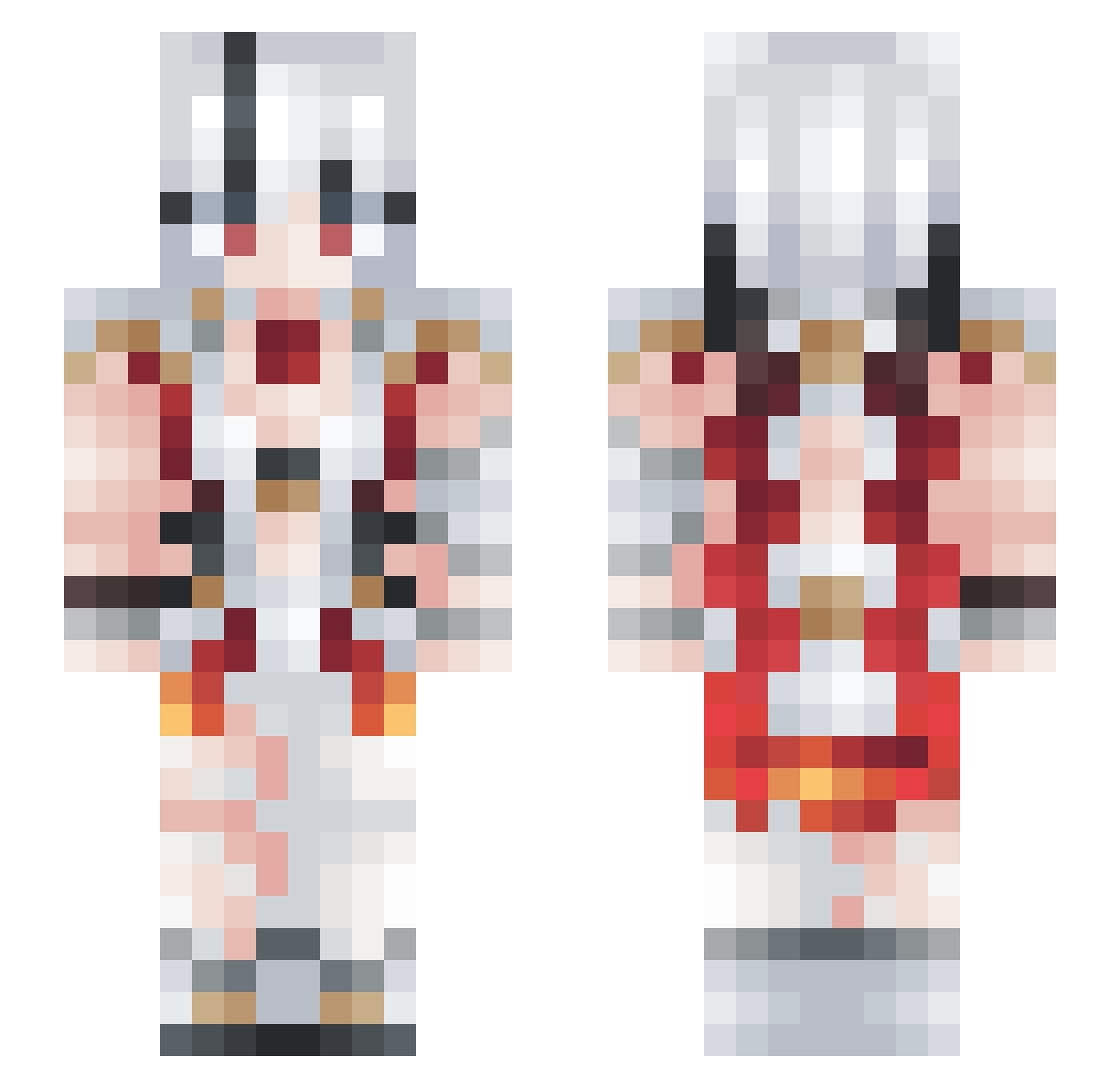 Vortex95_ Minecraft skin, front and back view