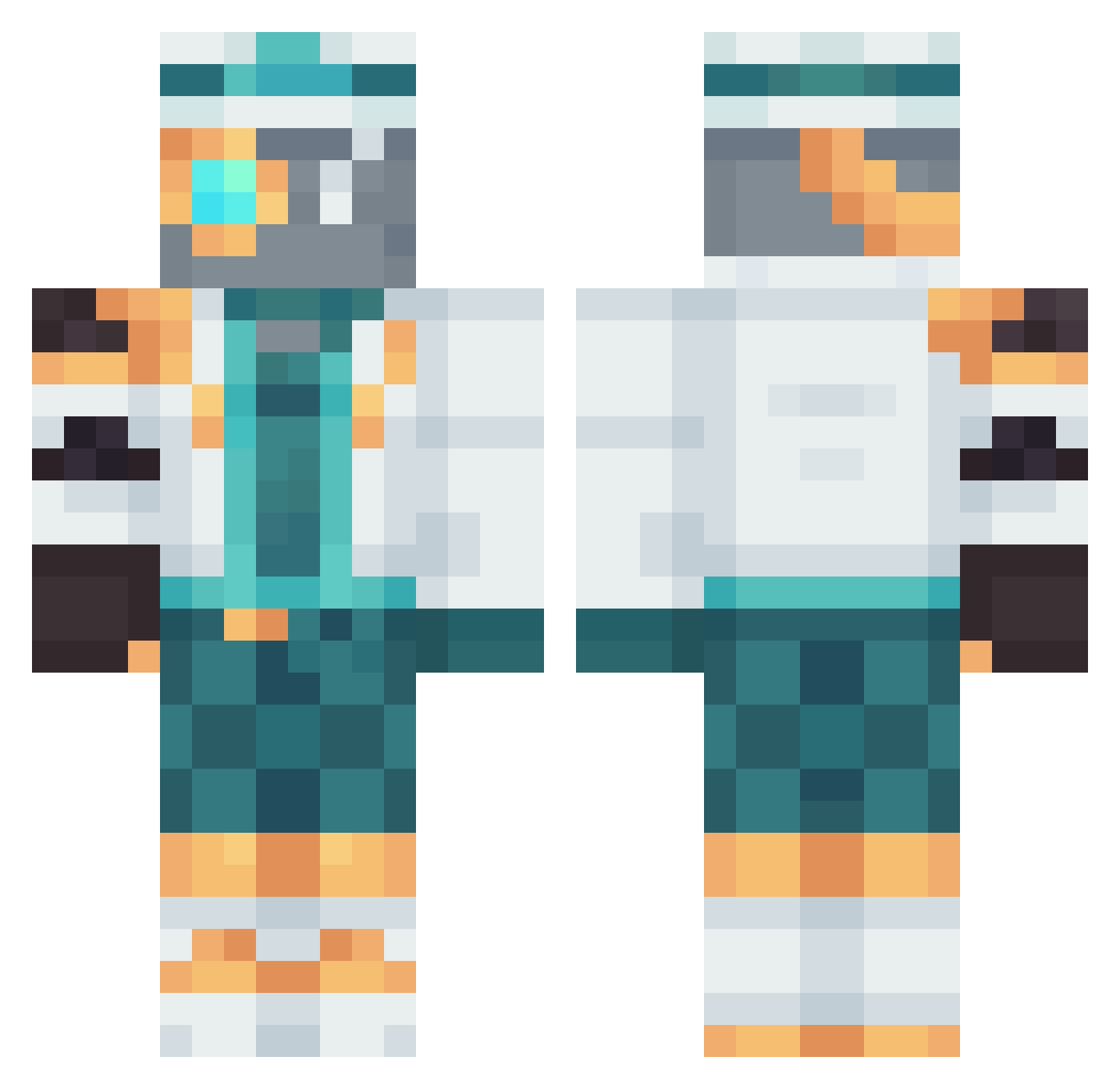 SmolBeanzRCool Minecraft skin, front and back view
