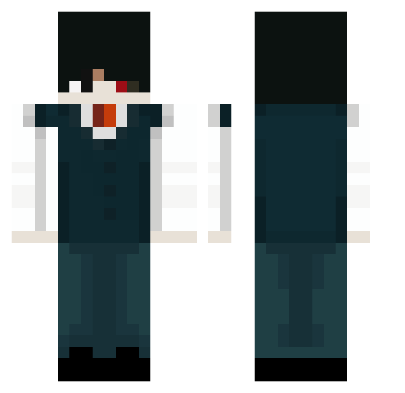 Sloow3r Minecraft skin, front and back view
