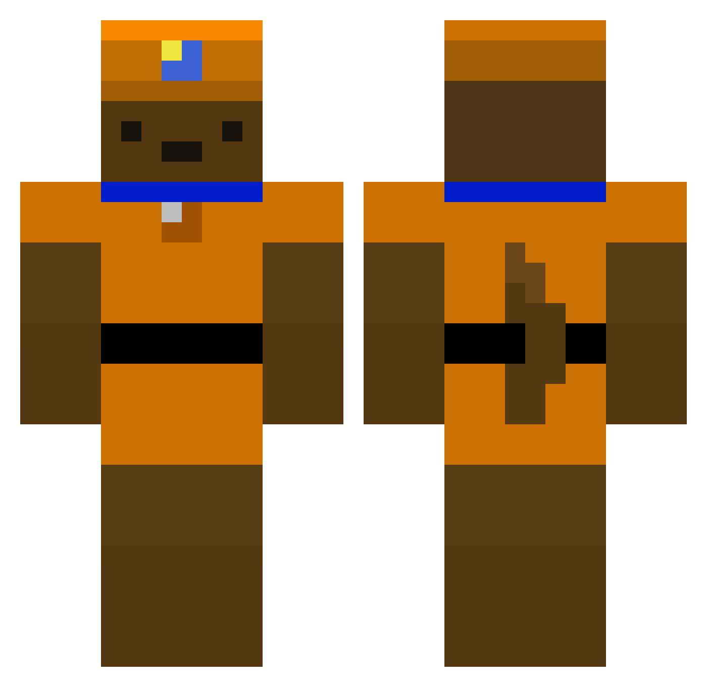 eradavid Minecraft skin, front and back view