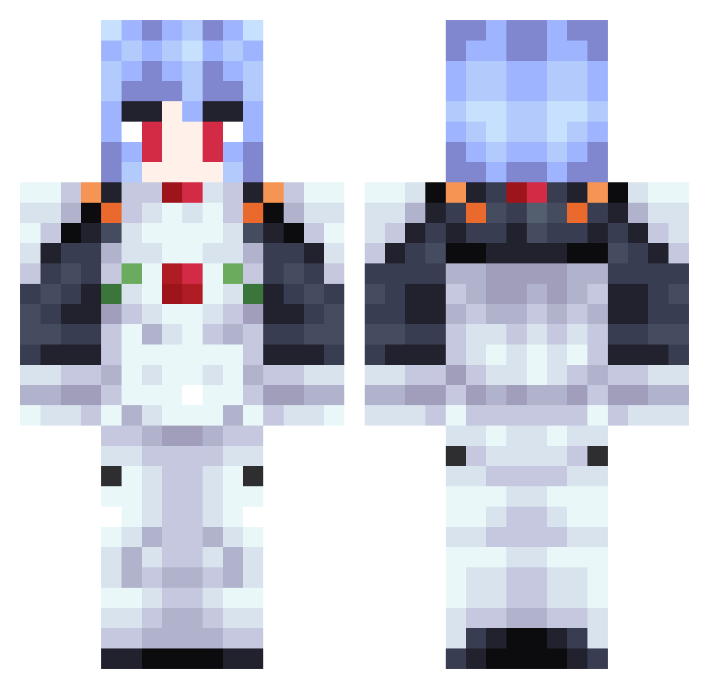 FabulousGamer Minecraft skin, front and back view