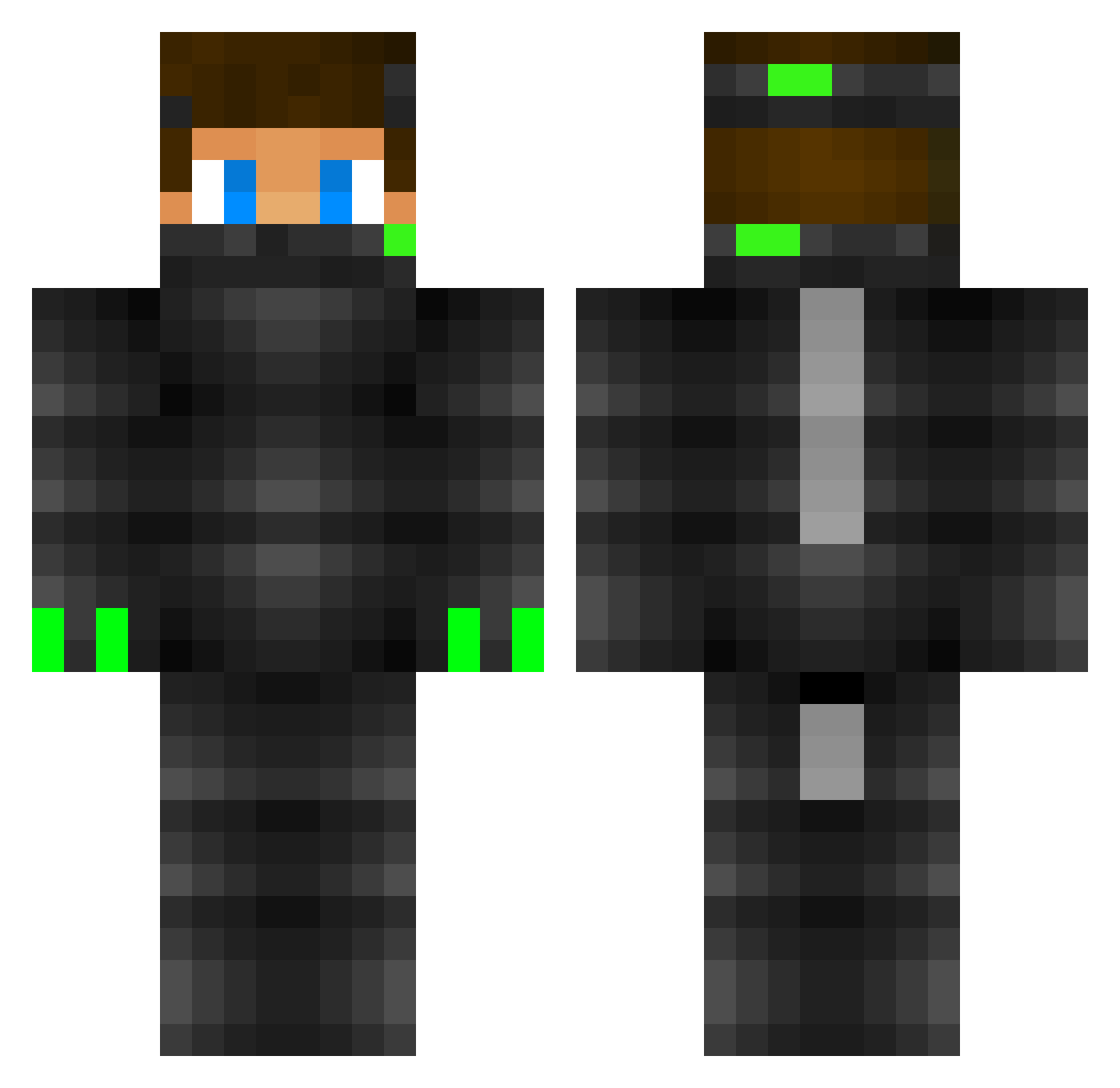 Urs Minecraft skin, front and back view