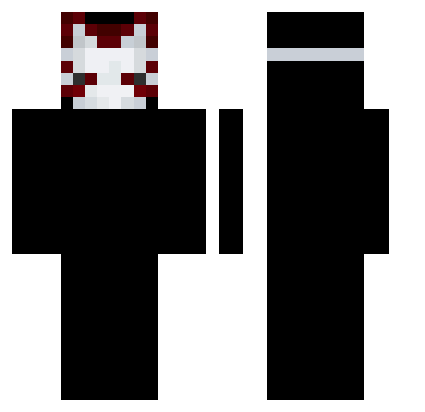 Hunh Minecraft skin, front and back view