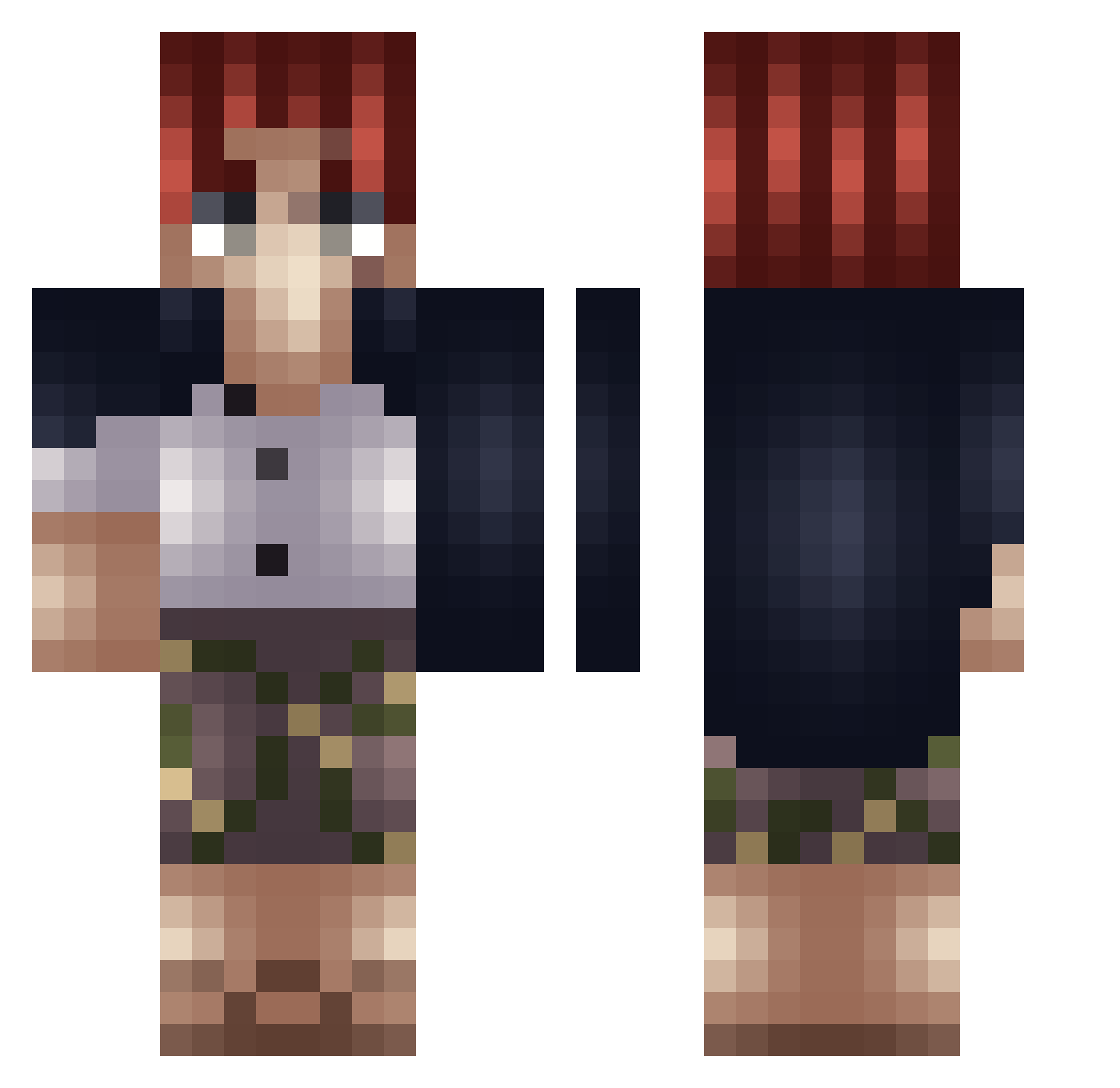 playwithitt Minecraft skin, front and back view