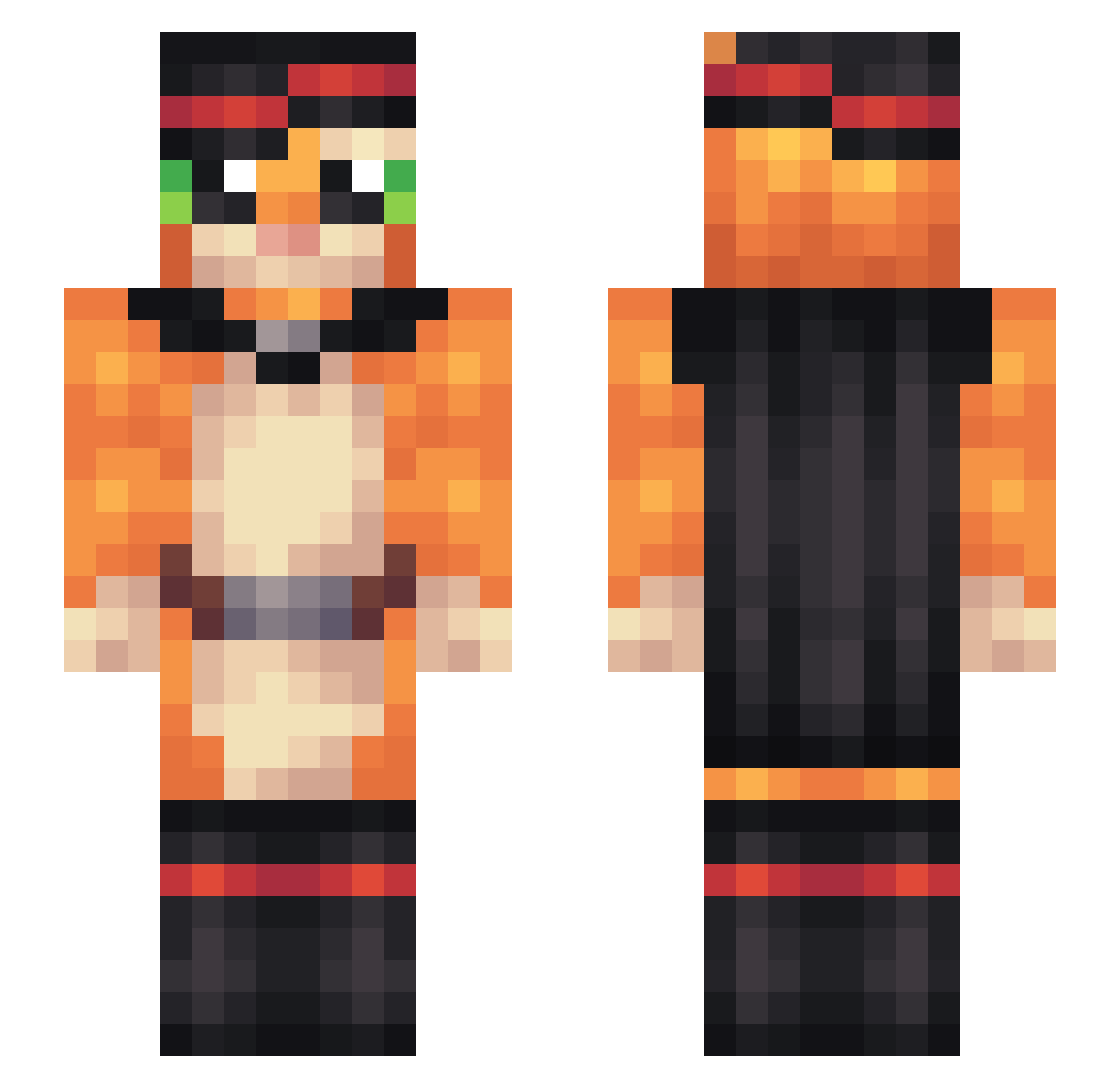 aspan752 Minecraft skin, front and back view