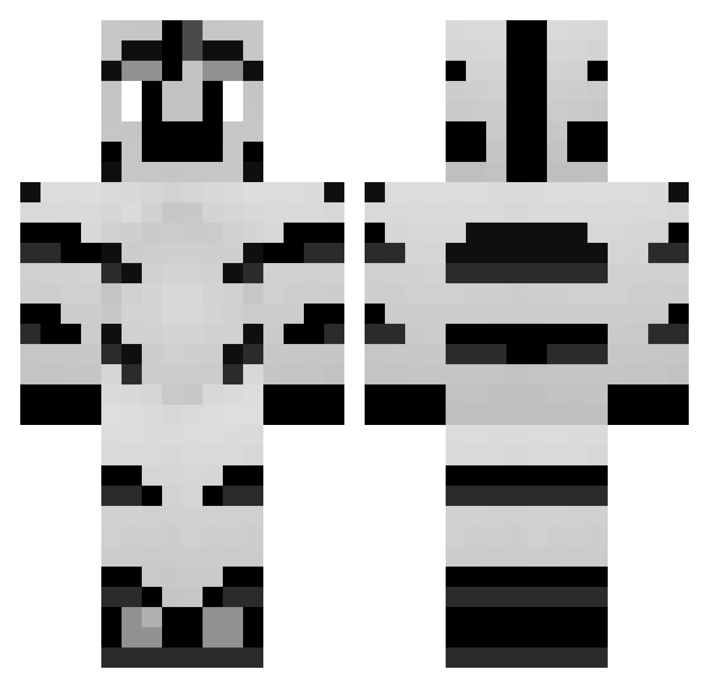 eezraa Minecraft skin, front and back view