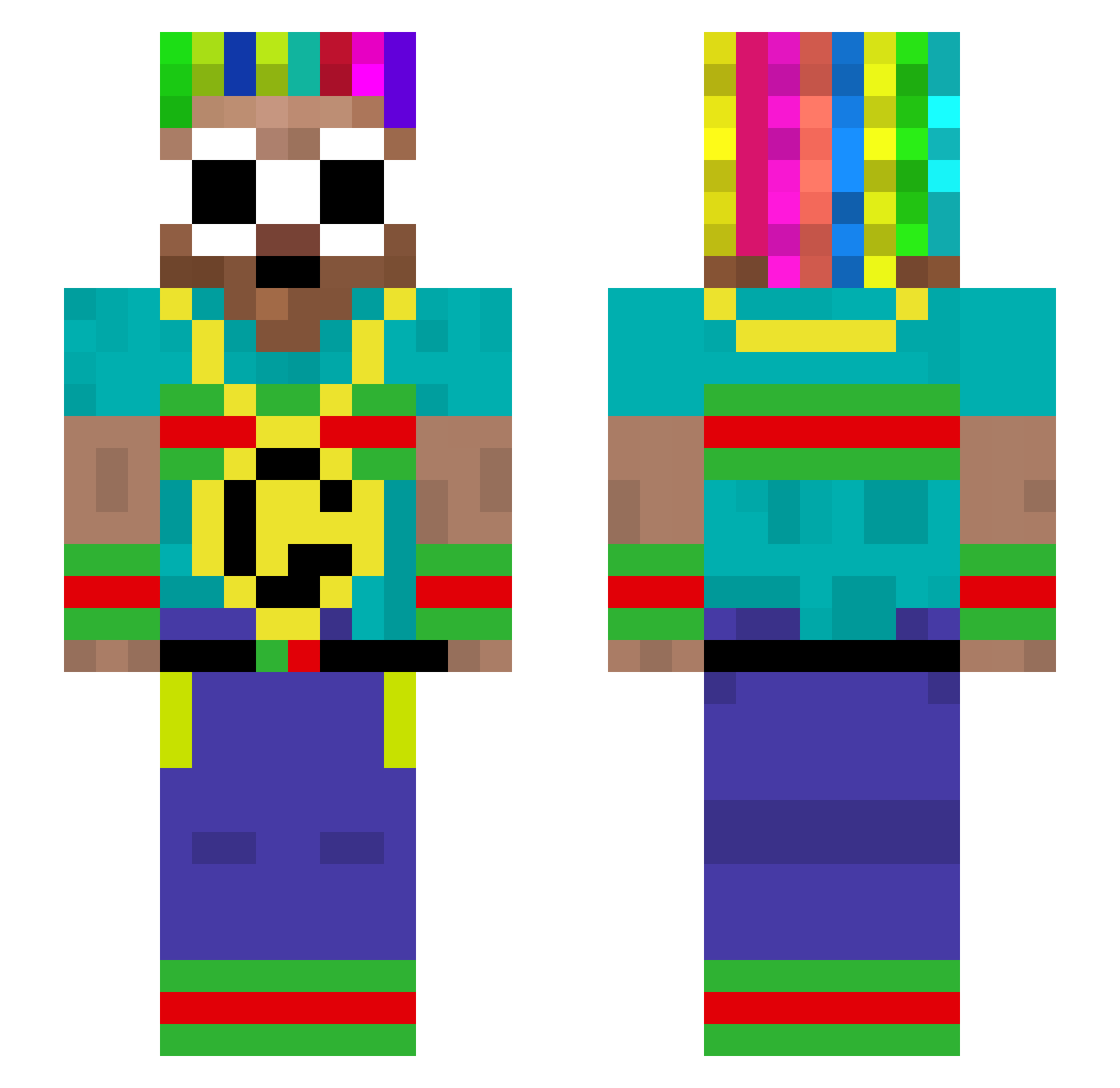 dadacentronly Minecraft skin, front and back view