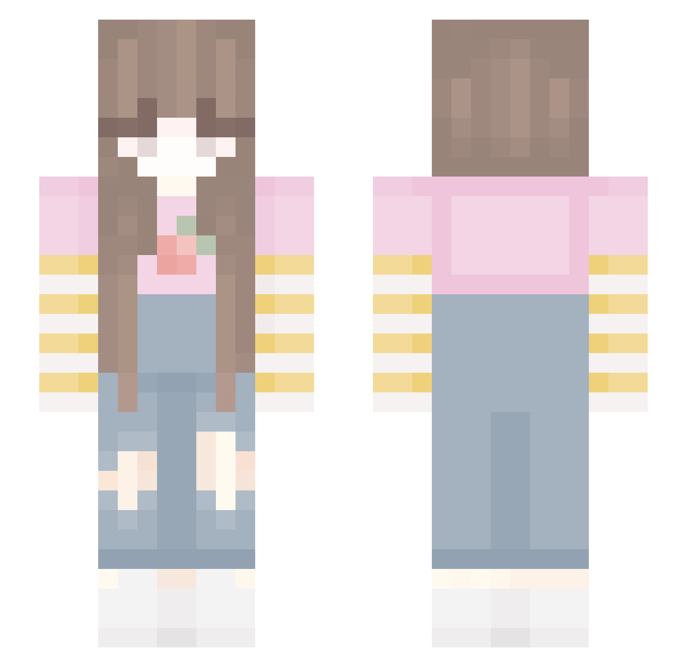 Hyuna_Ring Minecraft skin, front and back view
