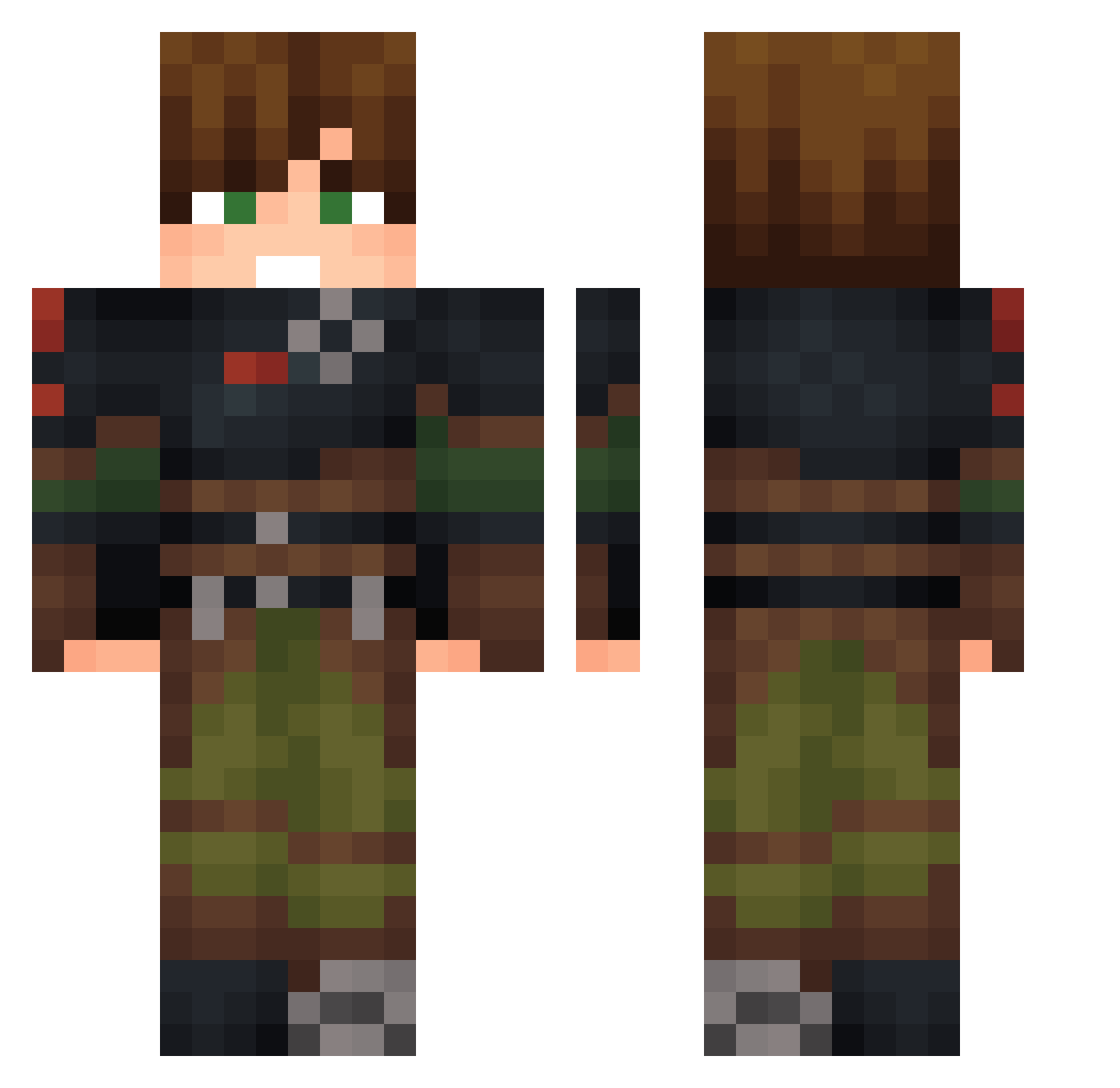 _Ark_Exe_ Minecraft skin, front and back view