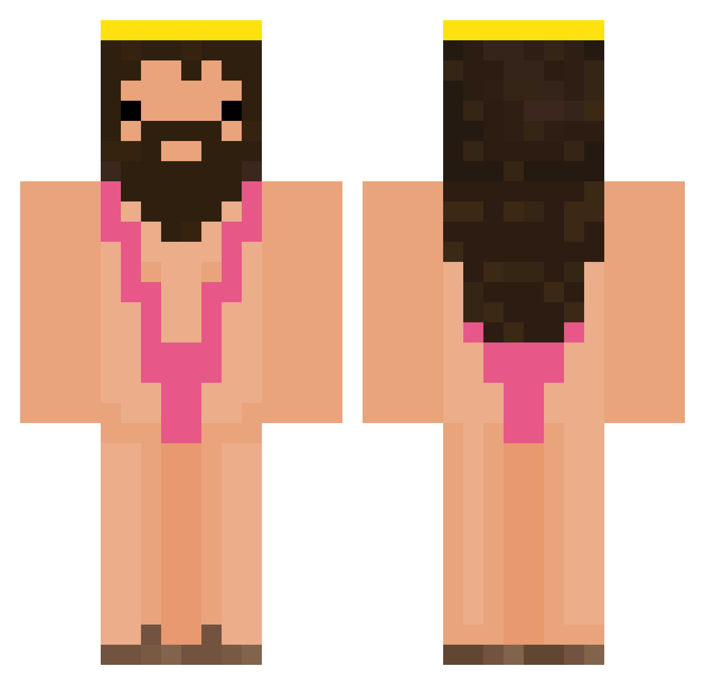 Hansen_Kasper Minecraft skin, front and back view