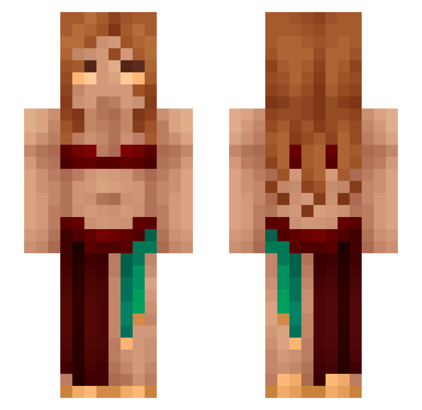 Gamergirlseal14 Minecraft skin, front and back view
