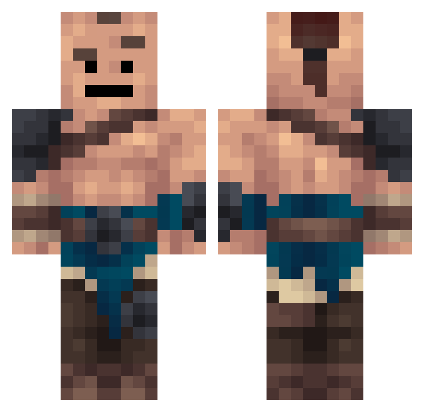 LilTubzz Minecraft skin, front and back view