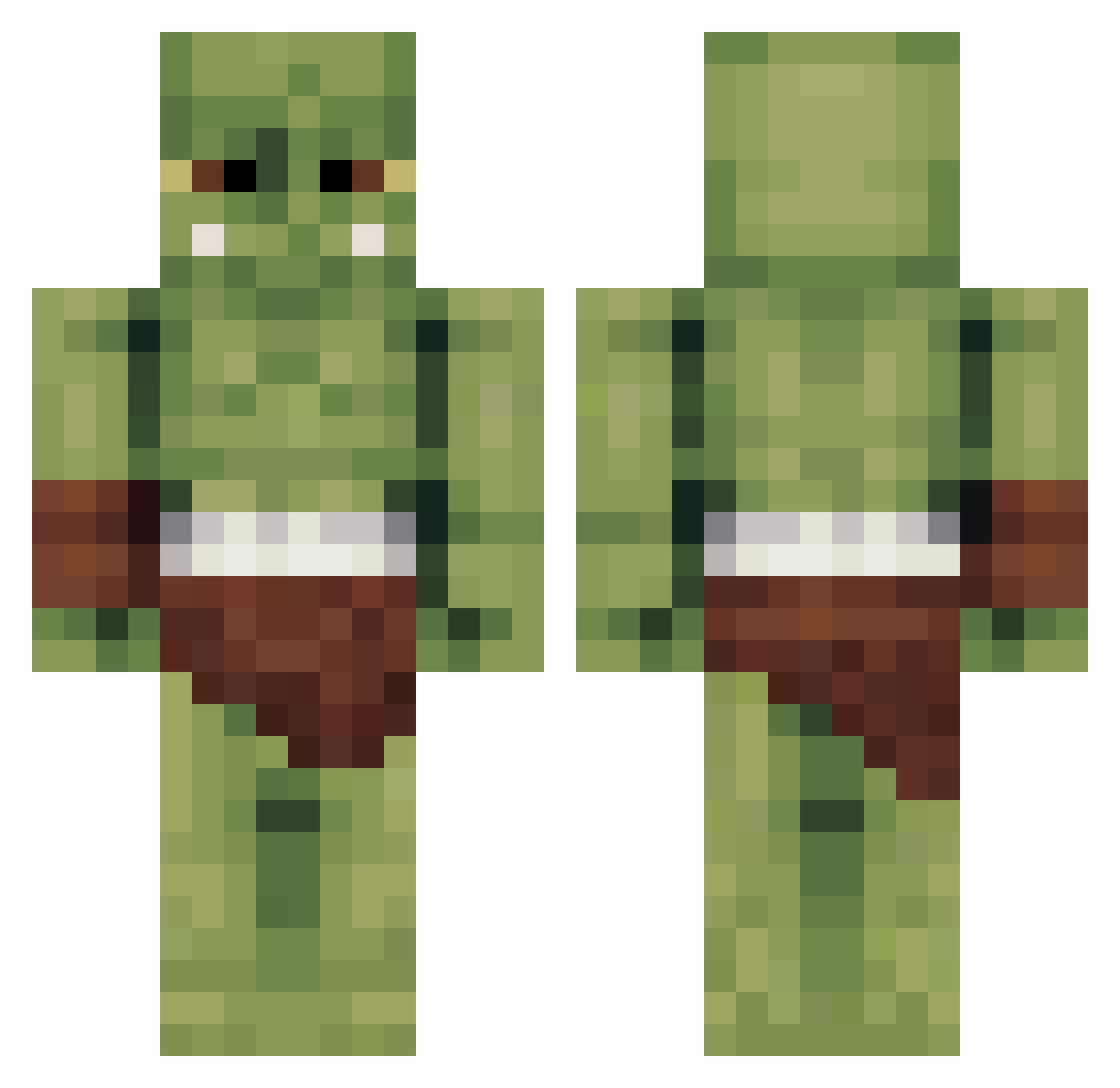 LeGobelinFou Minecraft skin, front and back view
