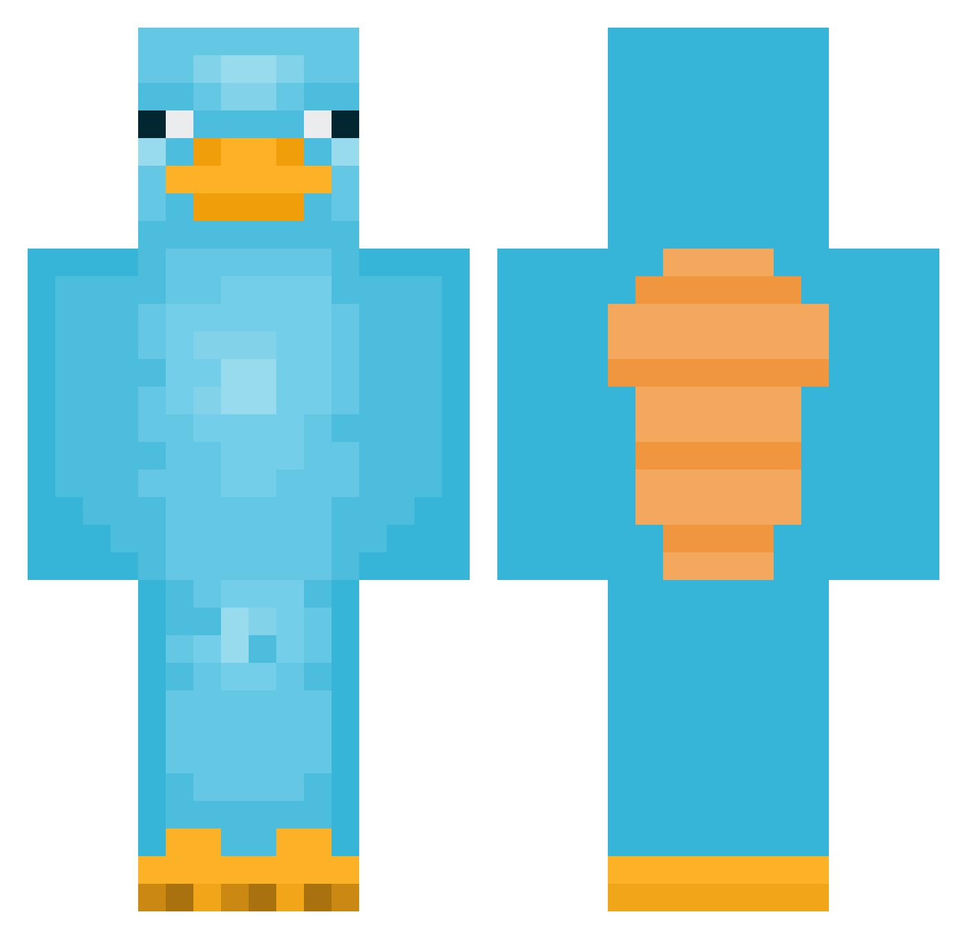 TutWeh_07 Minecraft skin, front and back view