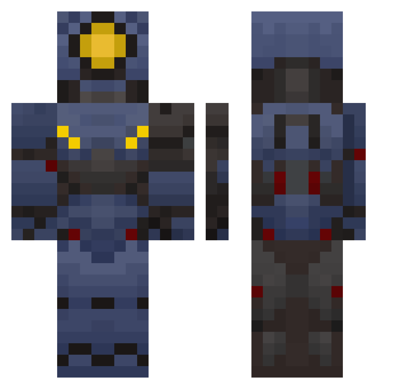 randomuser1031 Minecraft skin, front and back view