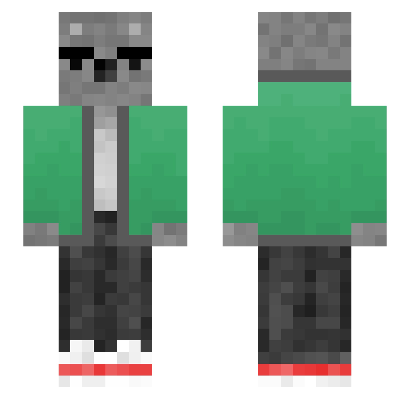 ExtraANGRYBear Minecraft skin, front and back view