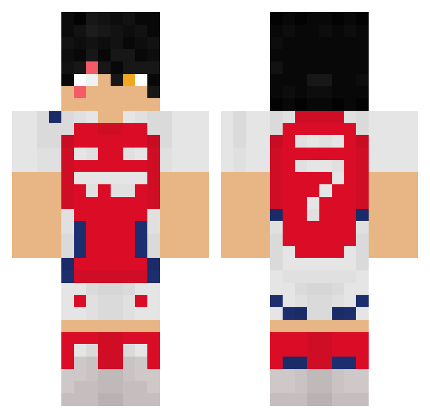 B3rserkerZ Minecraft skin, front and back view