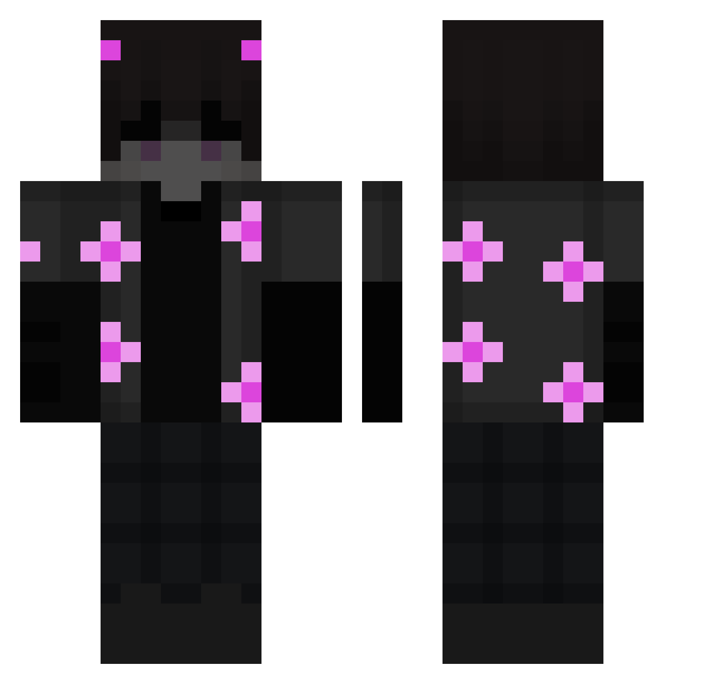Daemi07 Minecraft skin, front and back view