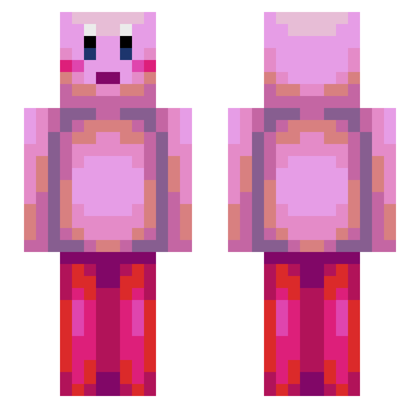 epit Minecraft skin, front and back view