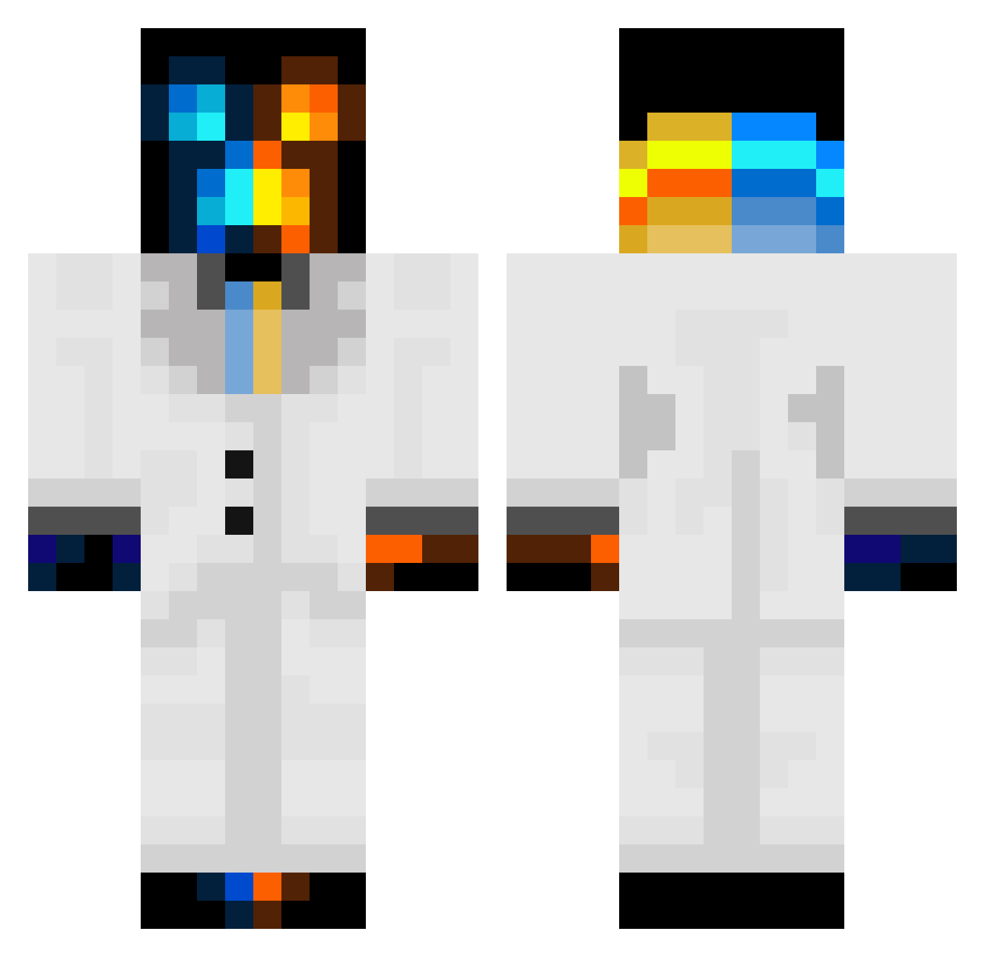 rohyne Minecraft skin, front and back view