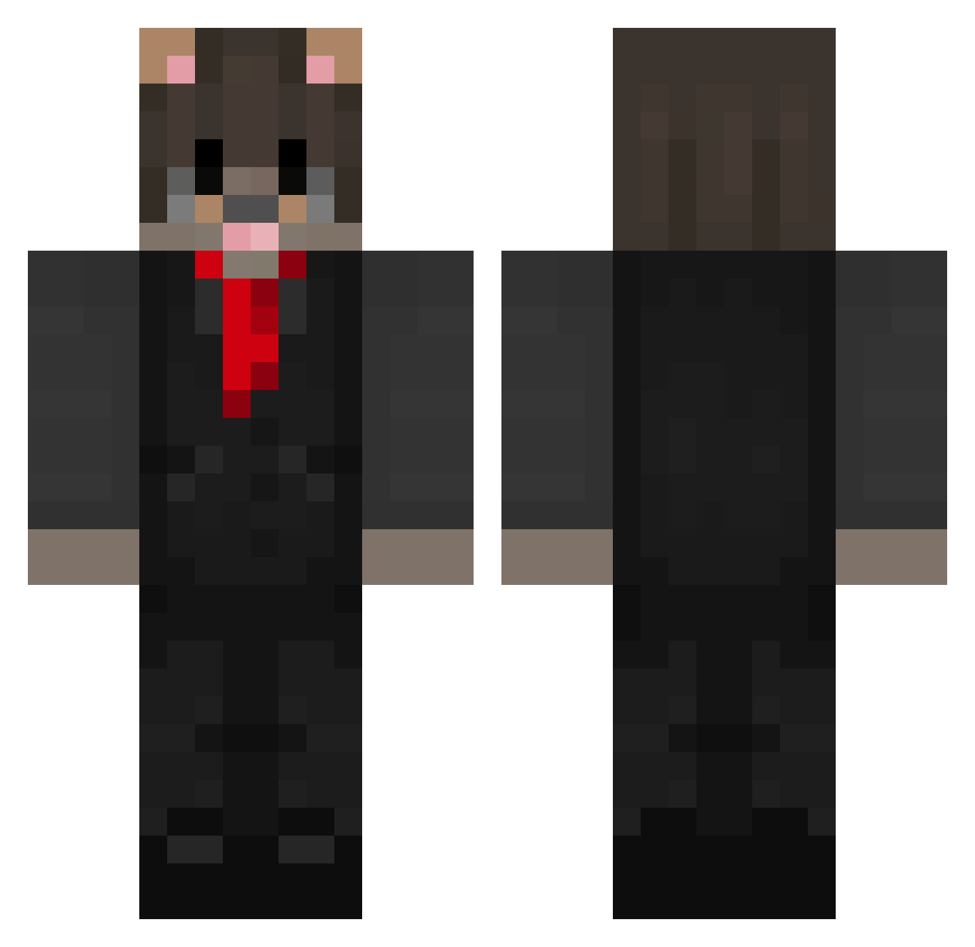 yaaay Minecraft skin, front and back view