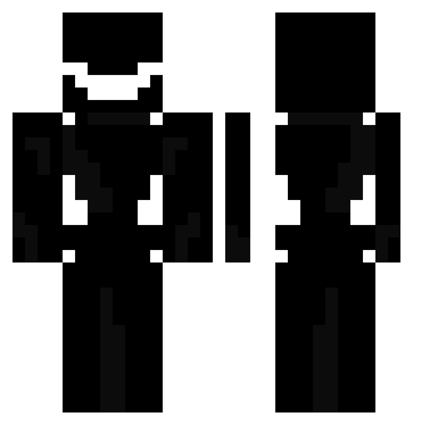 10HourBurstMan Minecraft skin, front and back view
