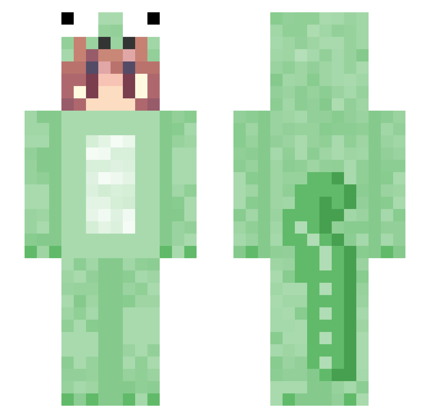 Lizard4147 Minecraft skin, front and back view