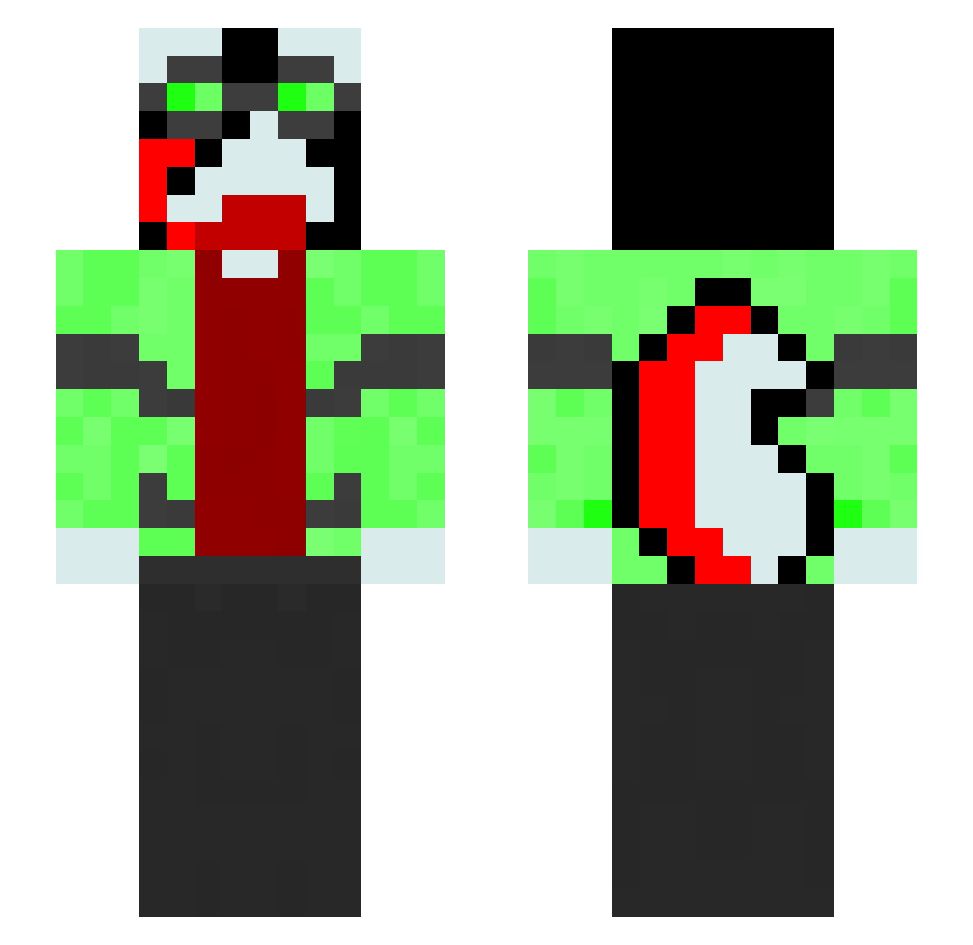 Soisauce4352 Minecraft skin, front and back view