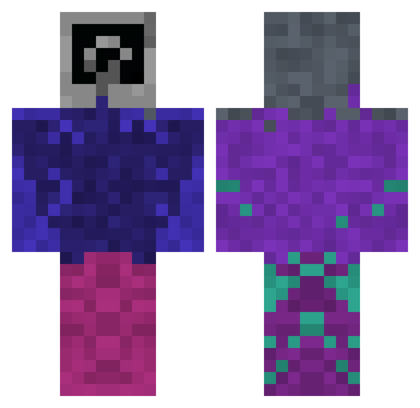 superost123 Minecraft skin, front and back view