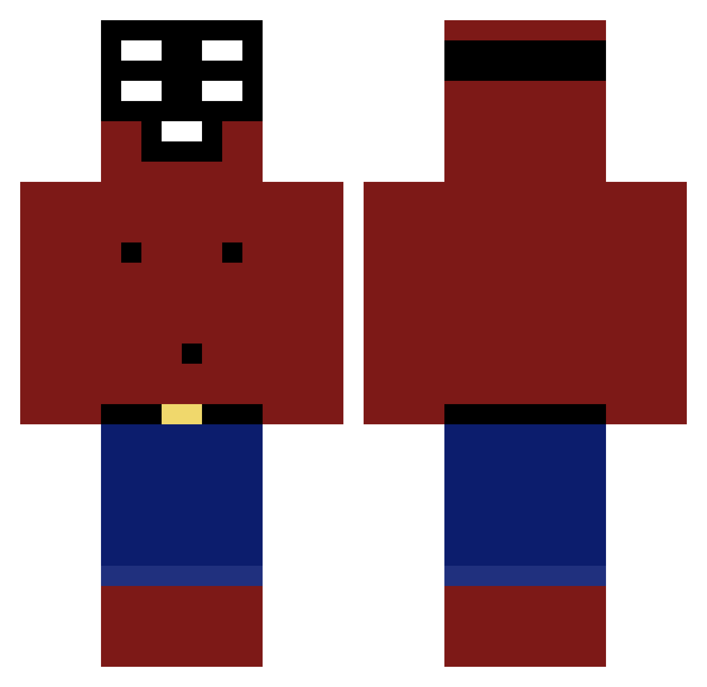 Gren37 Minecraft skin, front and back view