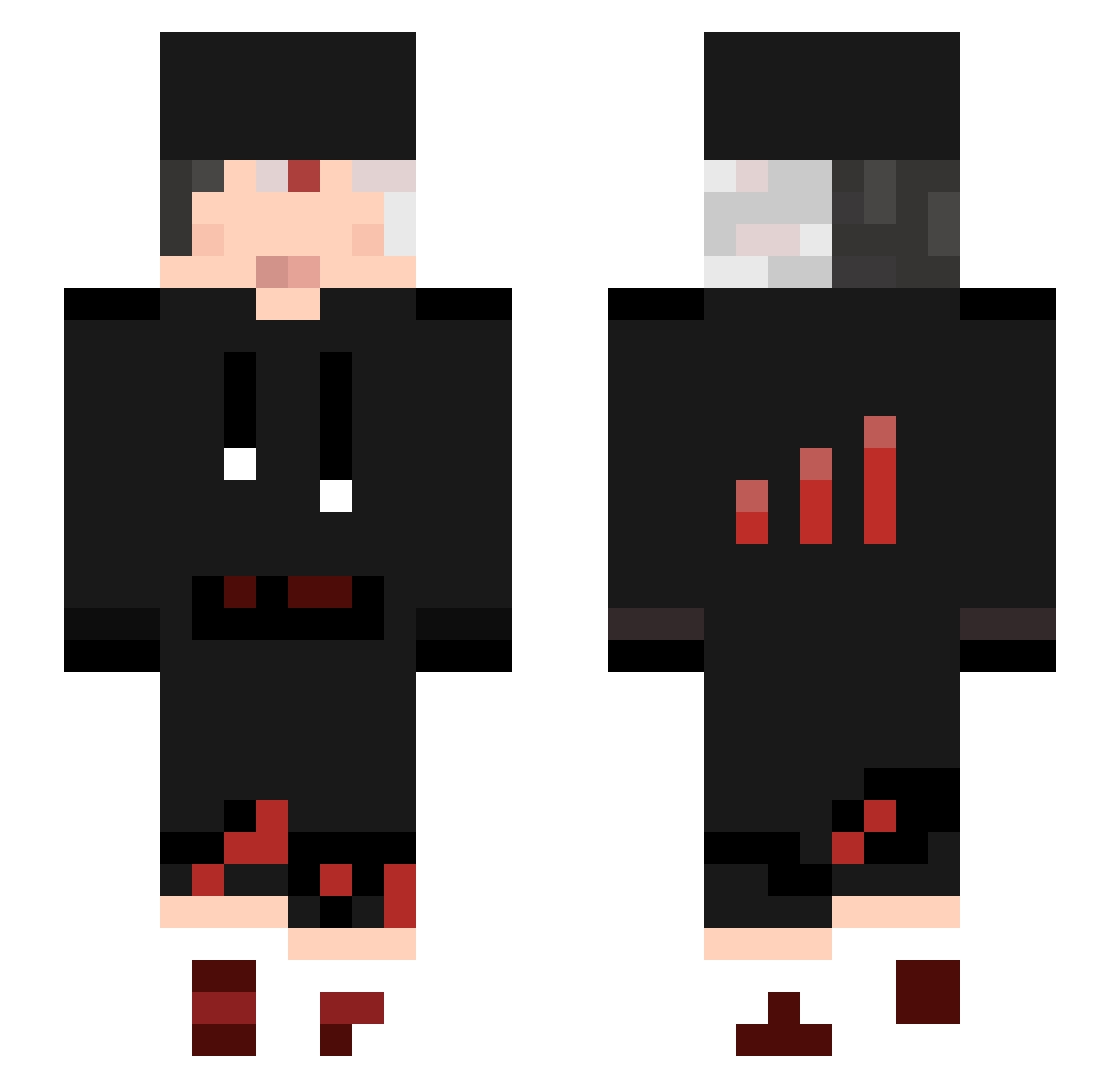 Venix_Szef Minecraft skin, front and back view