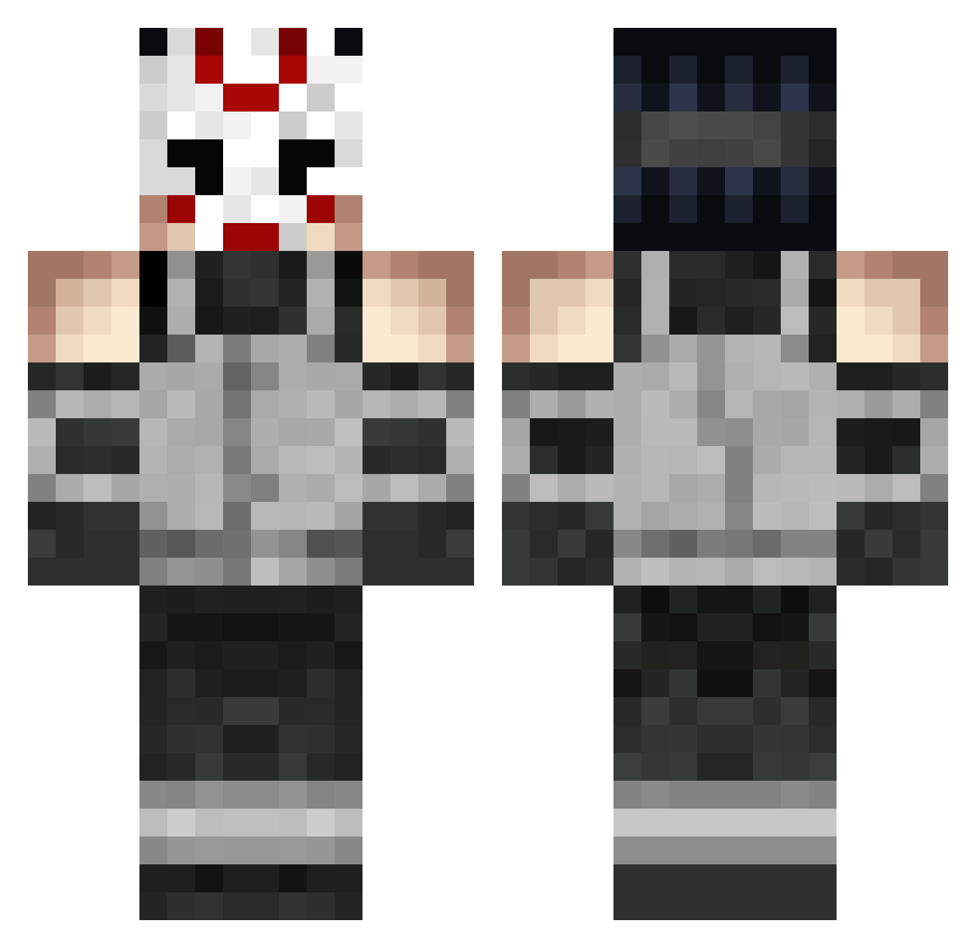 naugahyde Minecraft skin, front and back view