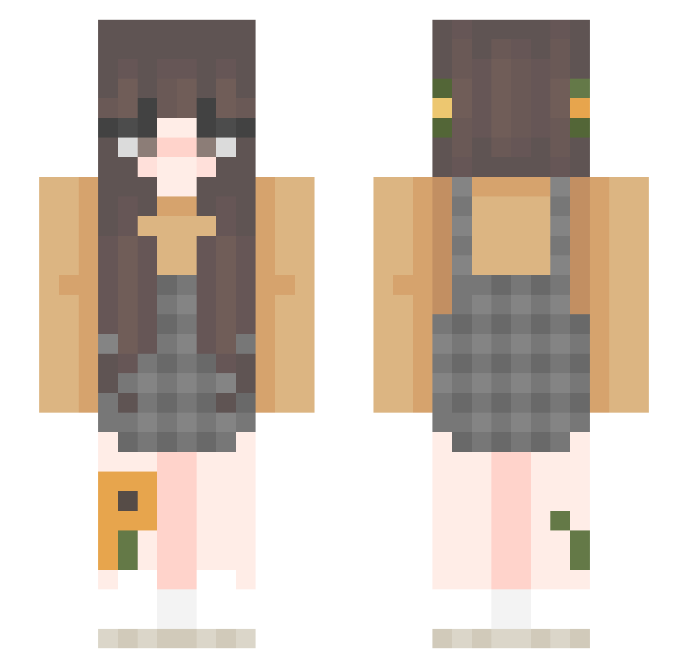 jolie777 Minecraft skin, front and back view