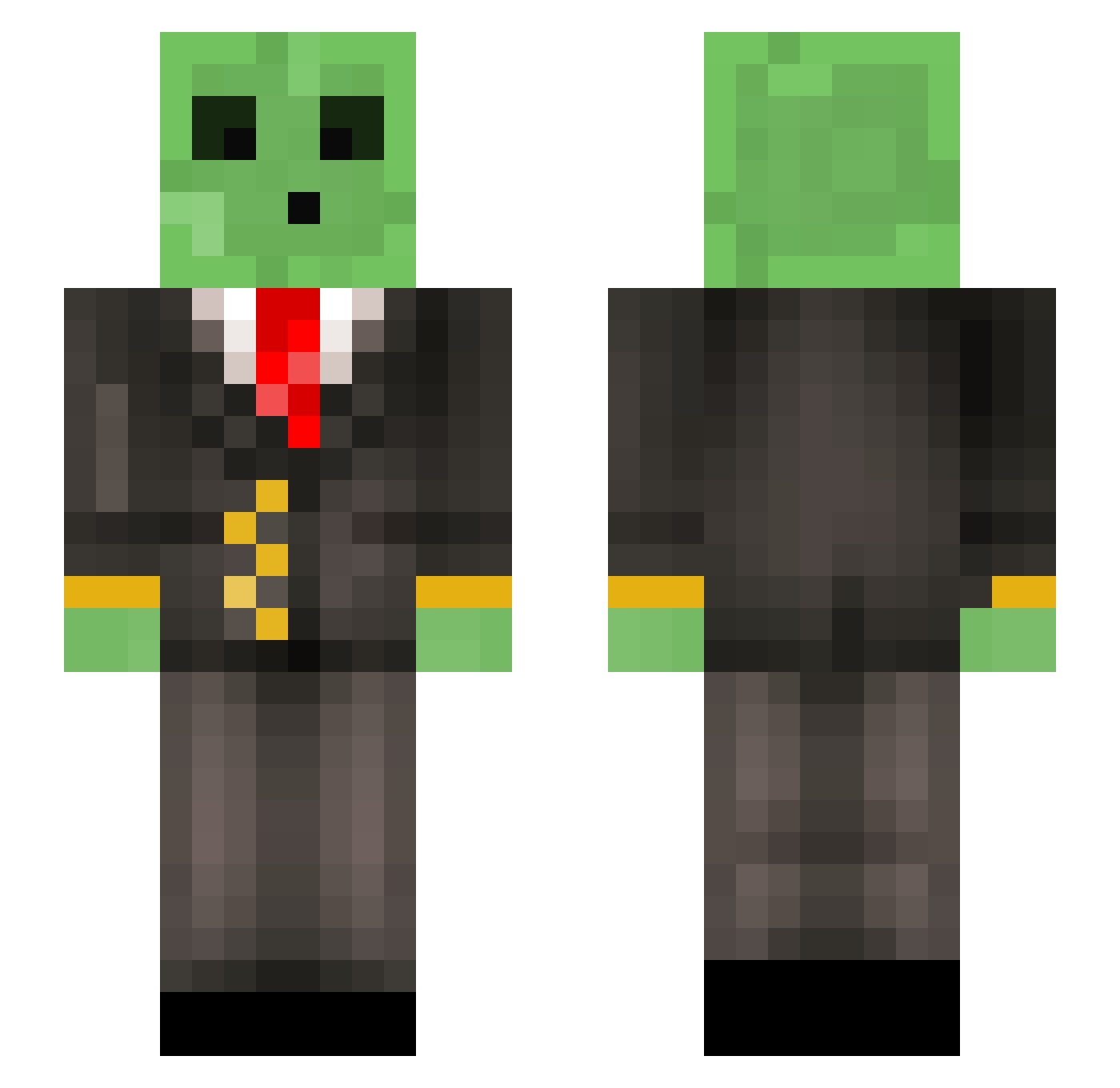 naplays Minecraft skin, front and back view