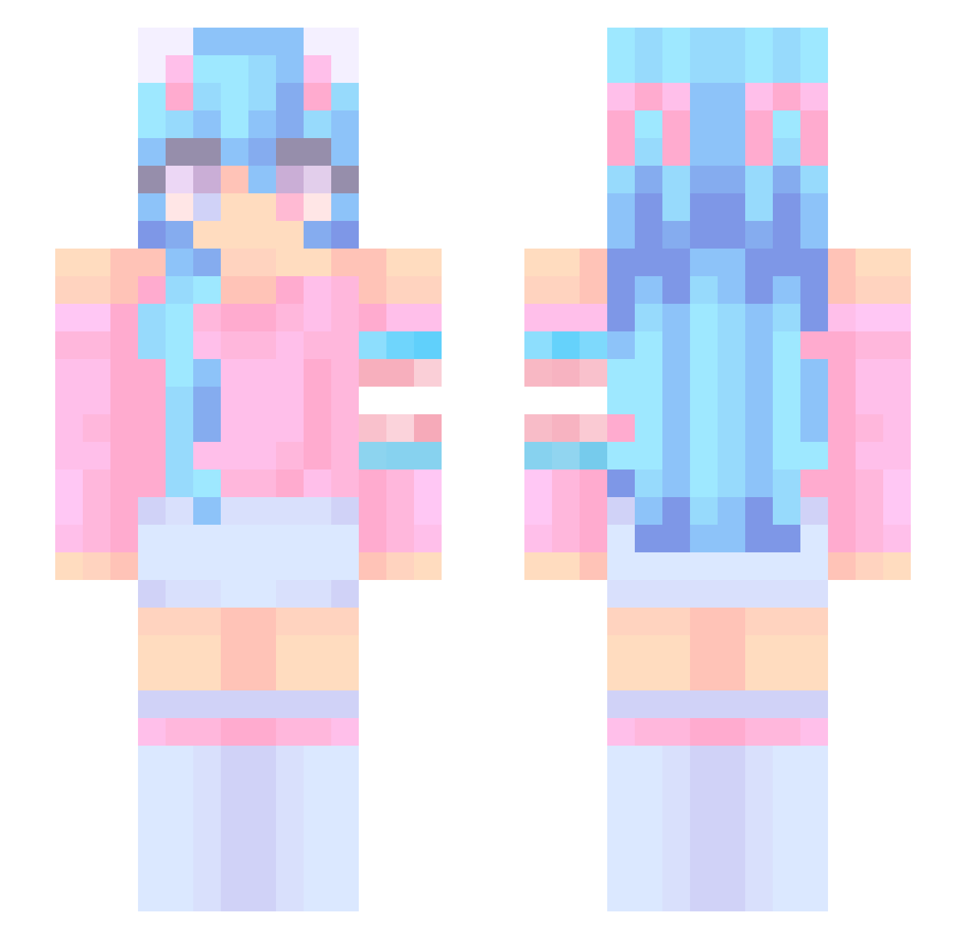 user09 Minecraft skin, front and back view