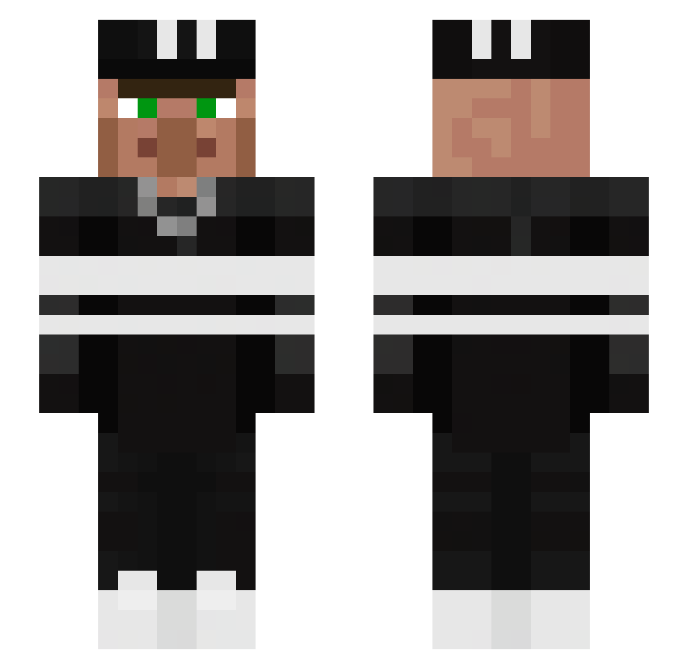 Zazaelsa Minecraft skin, front and back view