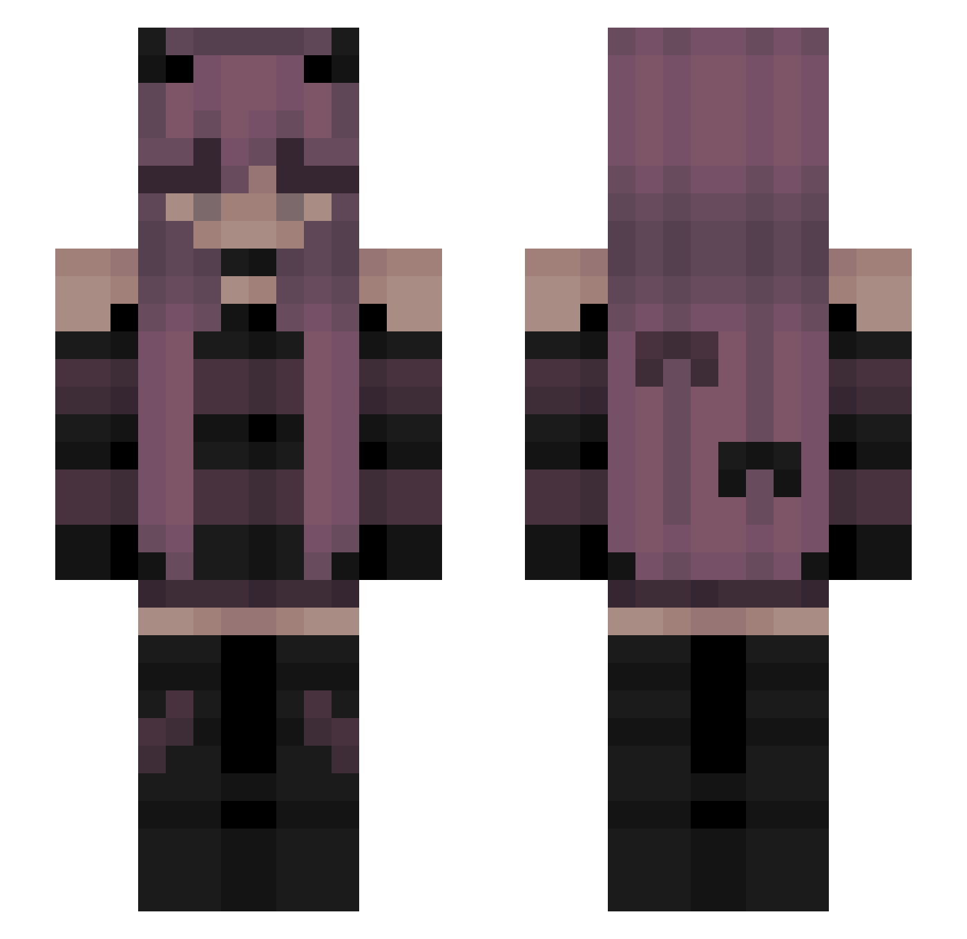 thatonebox101 Minecraft skin, front and back view
