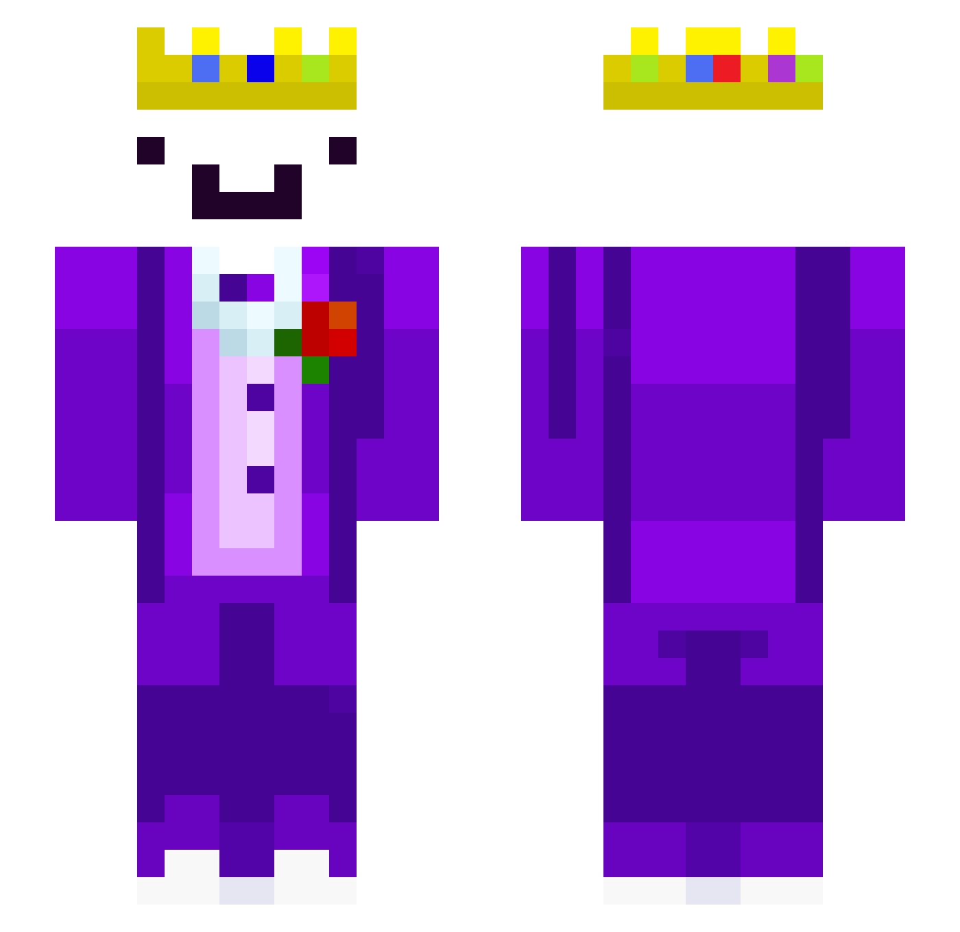 NOTTOASTY_FR Minecraft skin, front and back view