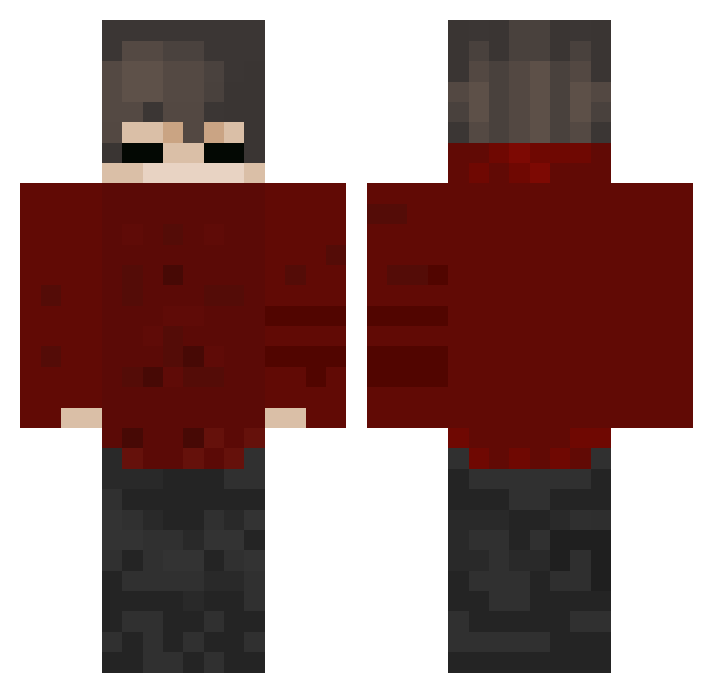 Waffles3621 Minecraft skin, front and back view