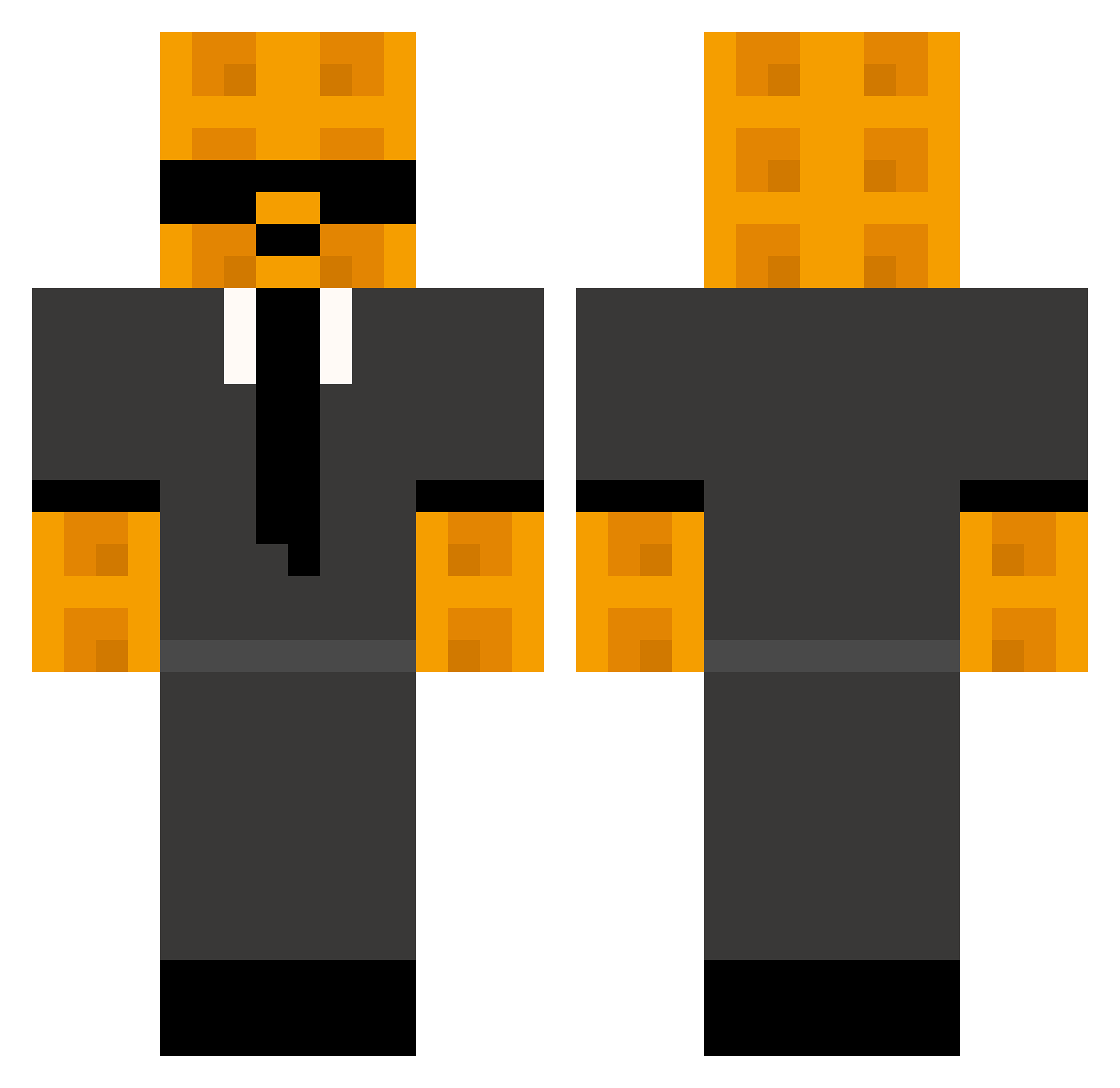 WaffleSyrup100 Minecraft skin, front and back view