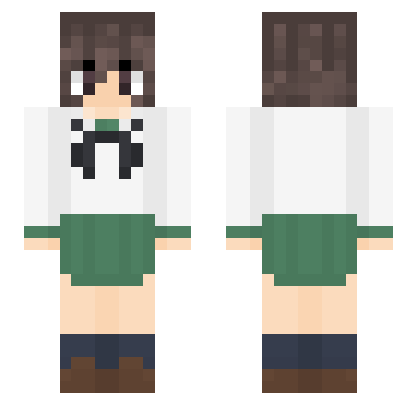 Nvr_CatchMe Minecraft skin, front and back view