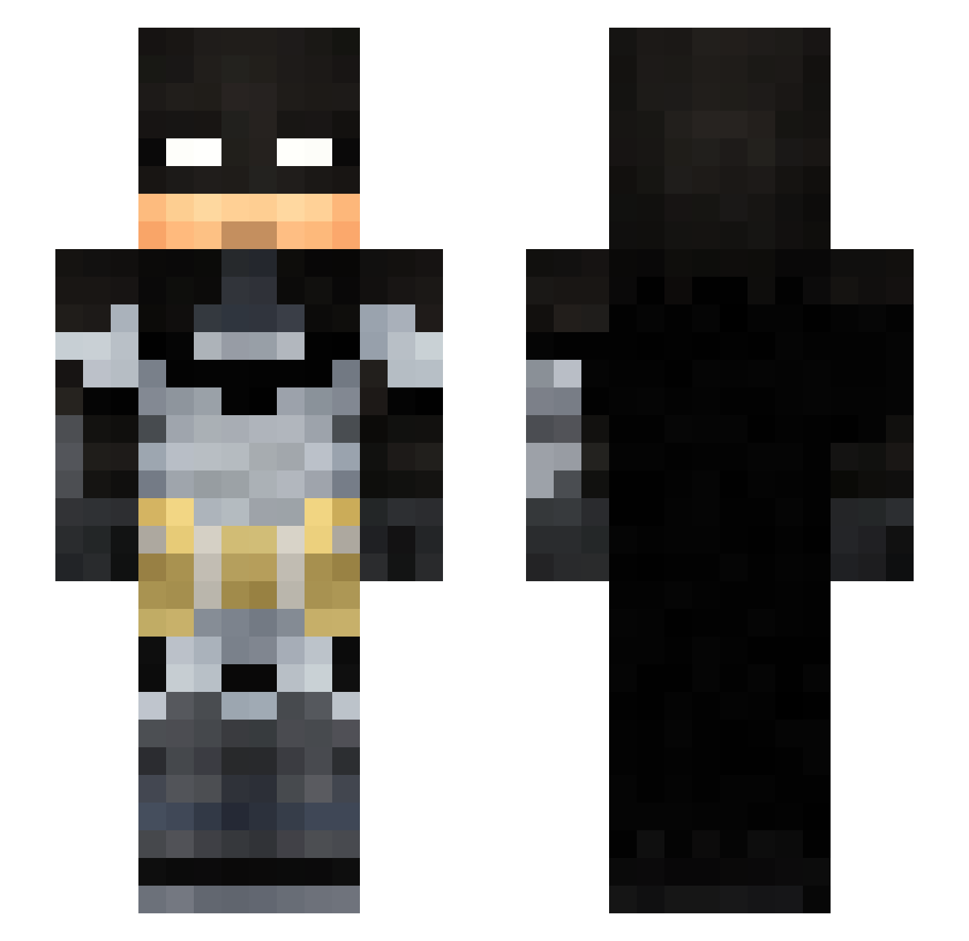 Shotte Minecraft skin, front and back view