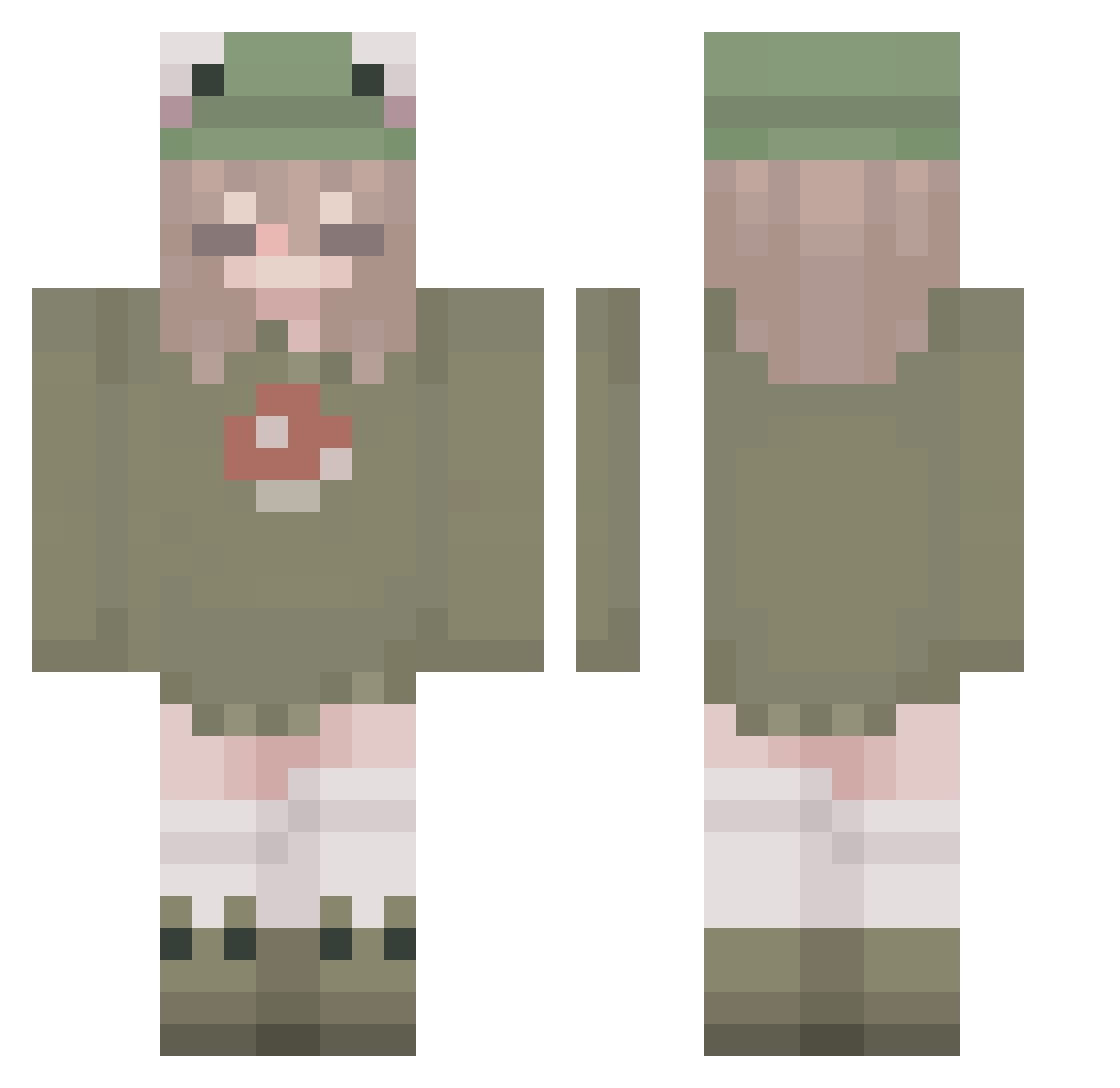 Salatblad365 Minecraft skin, front and back view